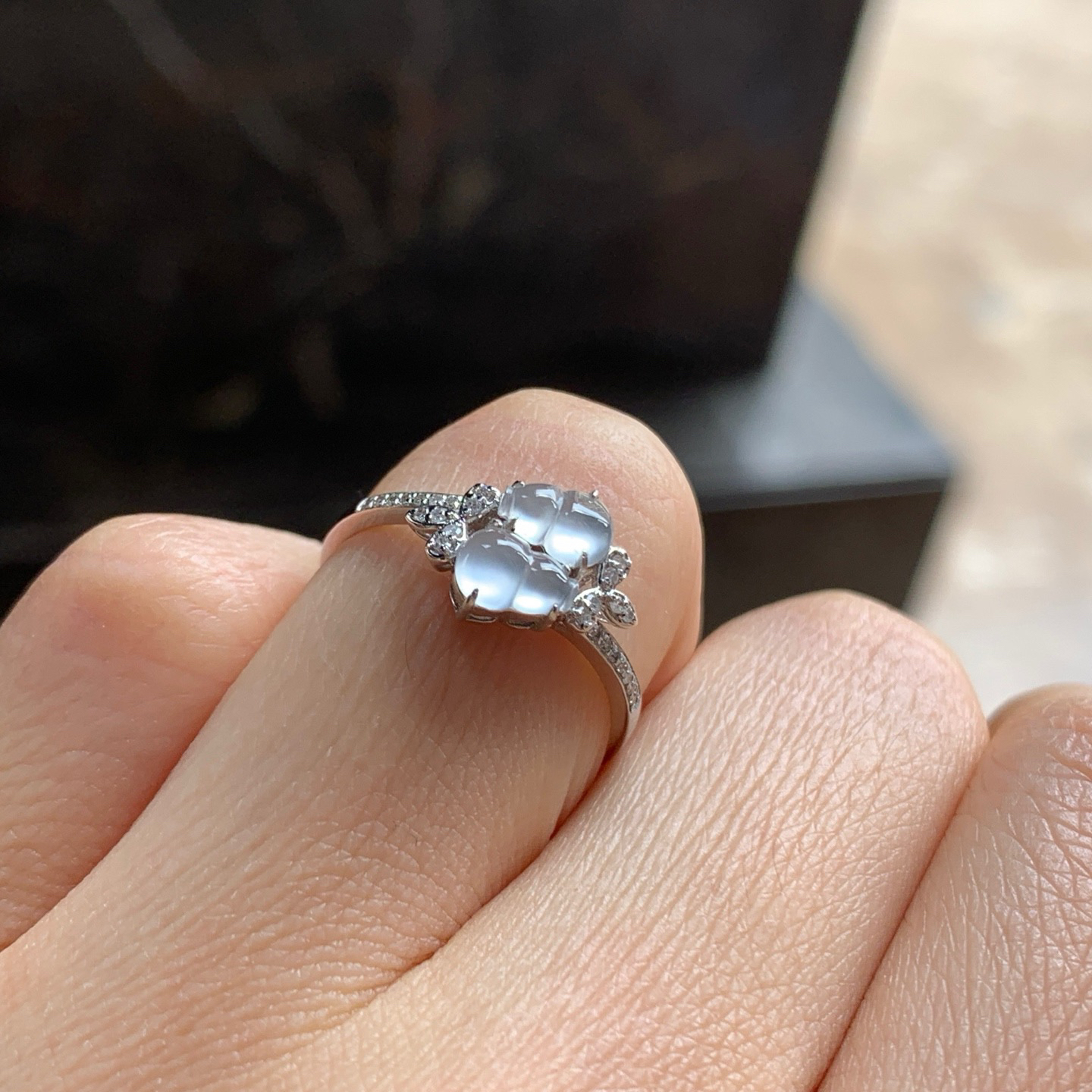 金钻镶嵌冰葫芦戒指^_^