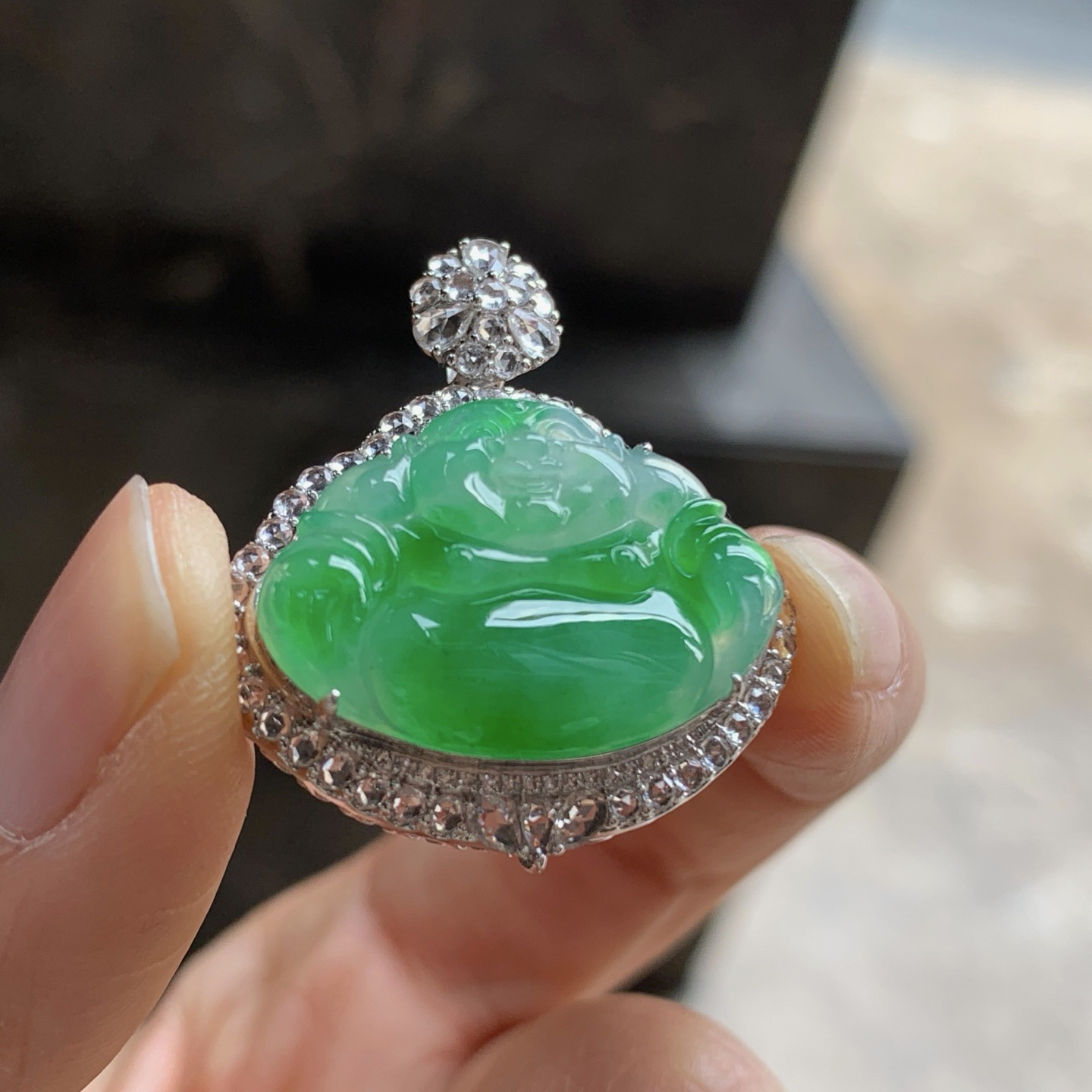 金钻镶嵌阳绿色佛公^_^