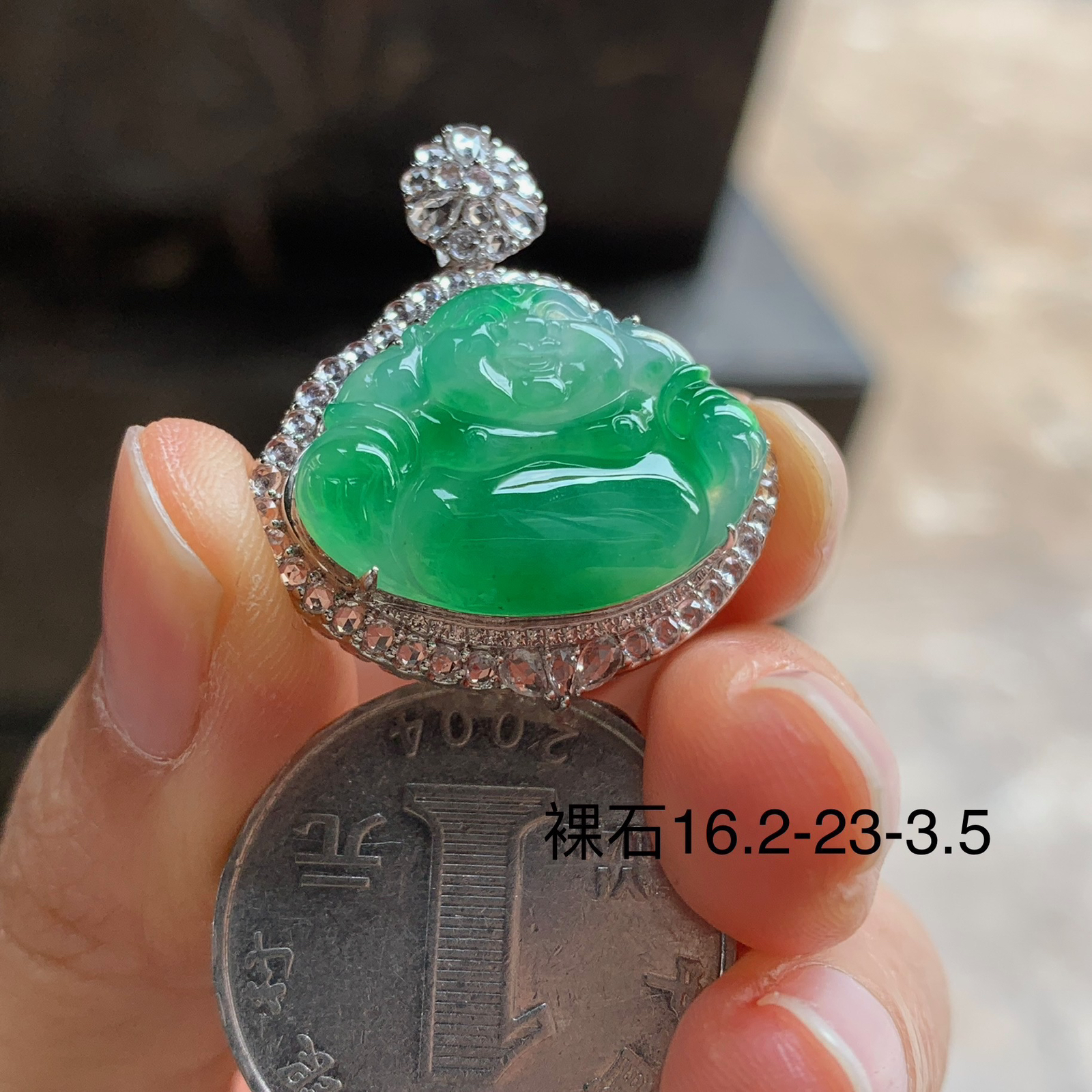 金钻镶嵌阳绿色佛公^_^