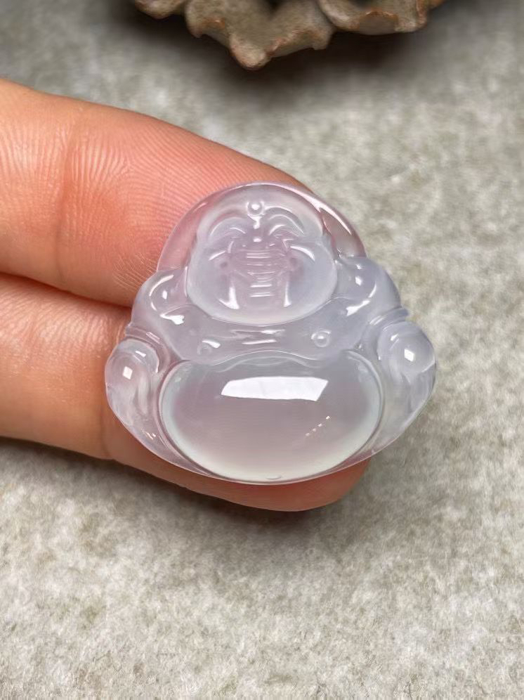 冰种【佛公】吊坠、种水好，玉质细腻 ，卖相好.