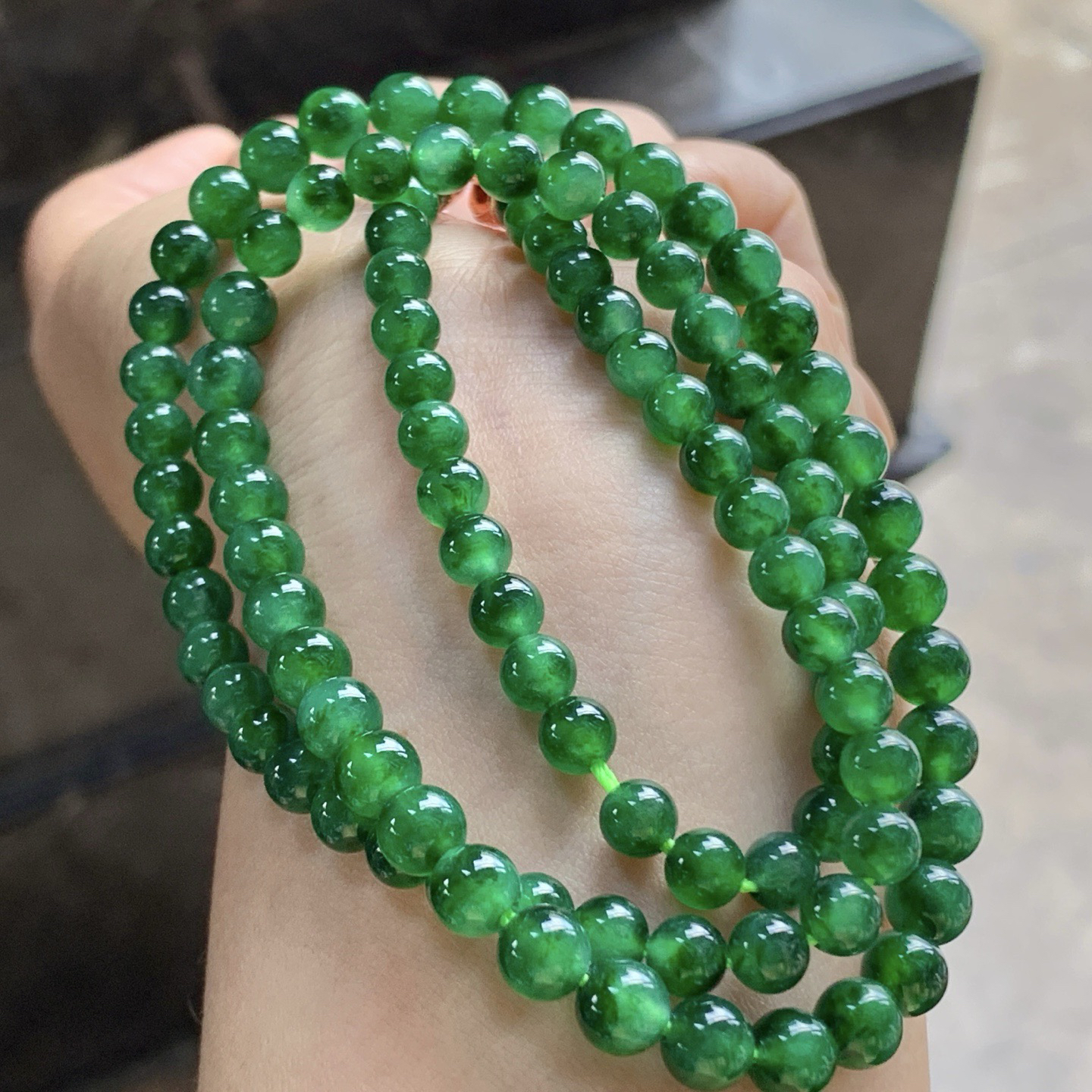 冰绿珠链^_^鲜艳 种色好