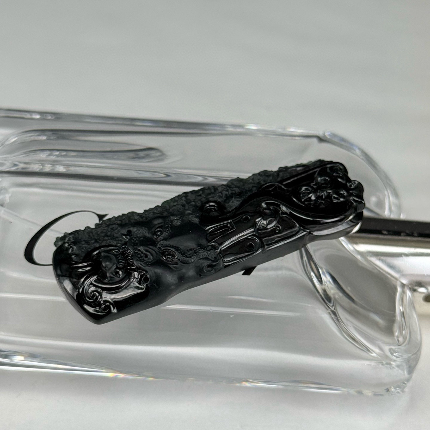 精品墨翠仿古龙牌 尺寸53.6