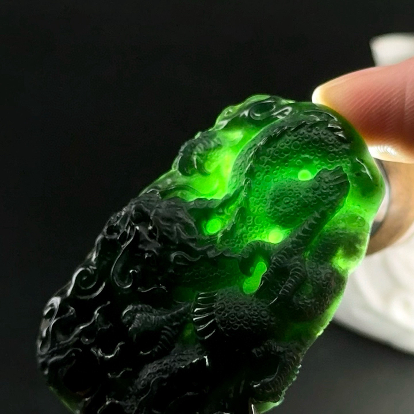 精品墨翠龙牌 尺寸49.2