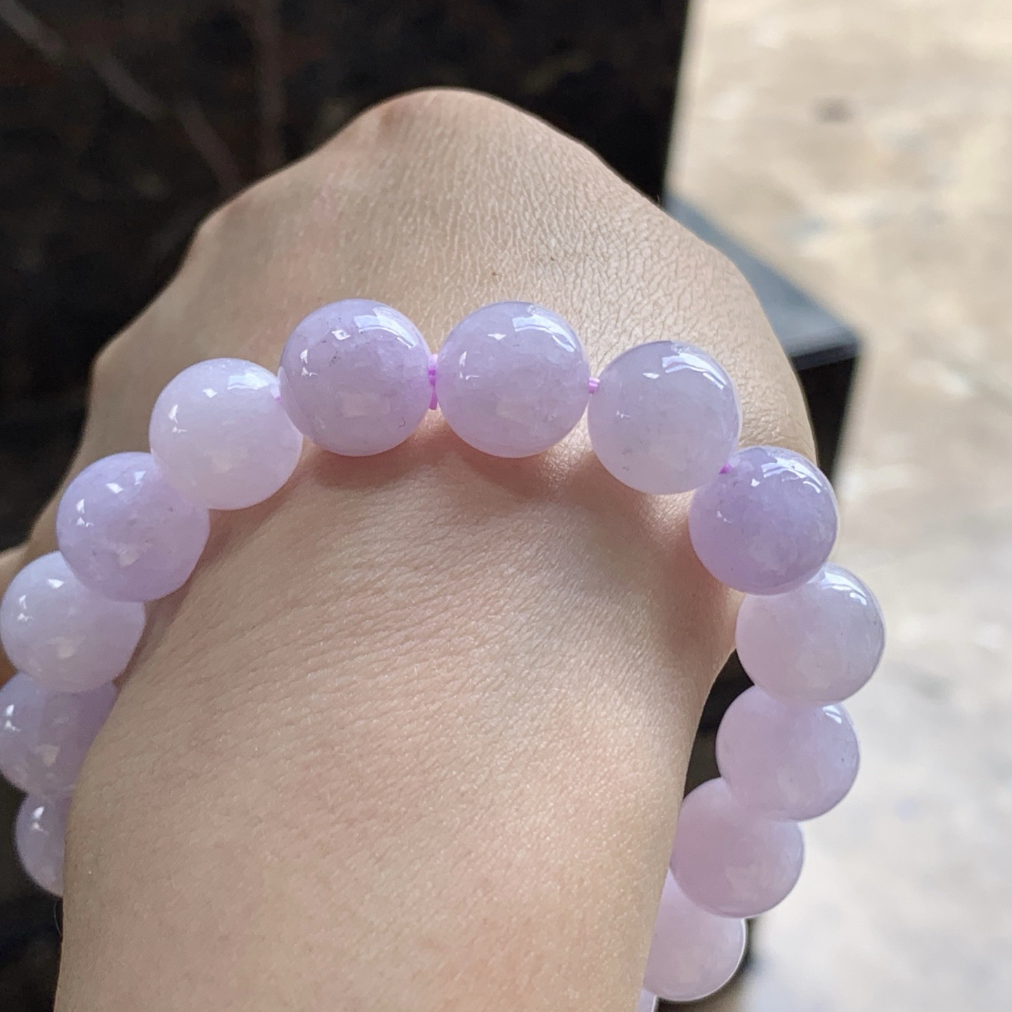 紫罗兰手串^_^鲜艳 玉质温润