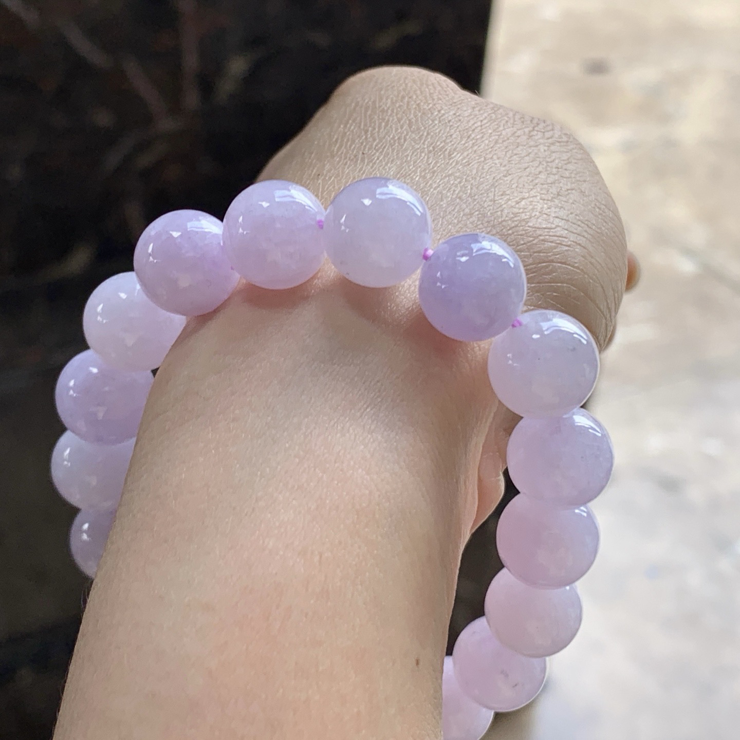 紫罗兰手串^_^鲜艳 玉质温润