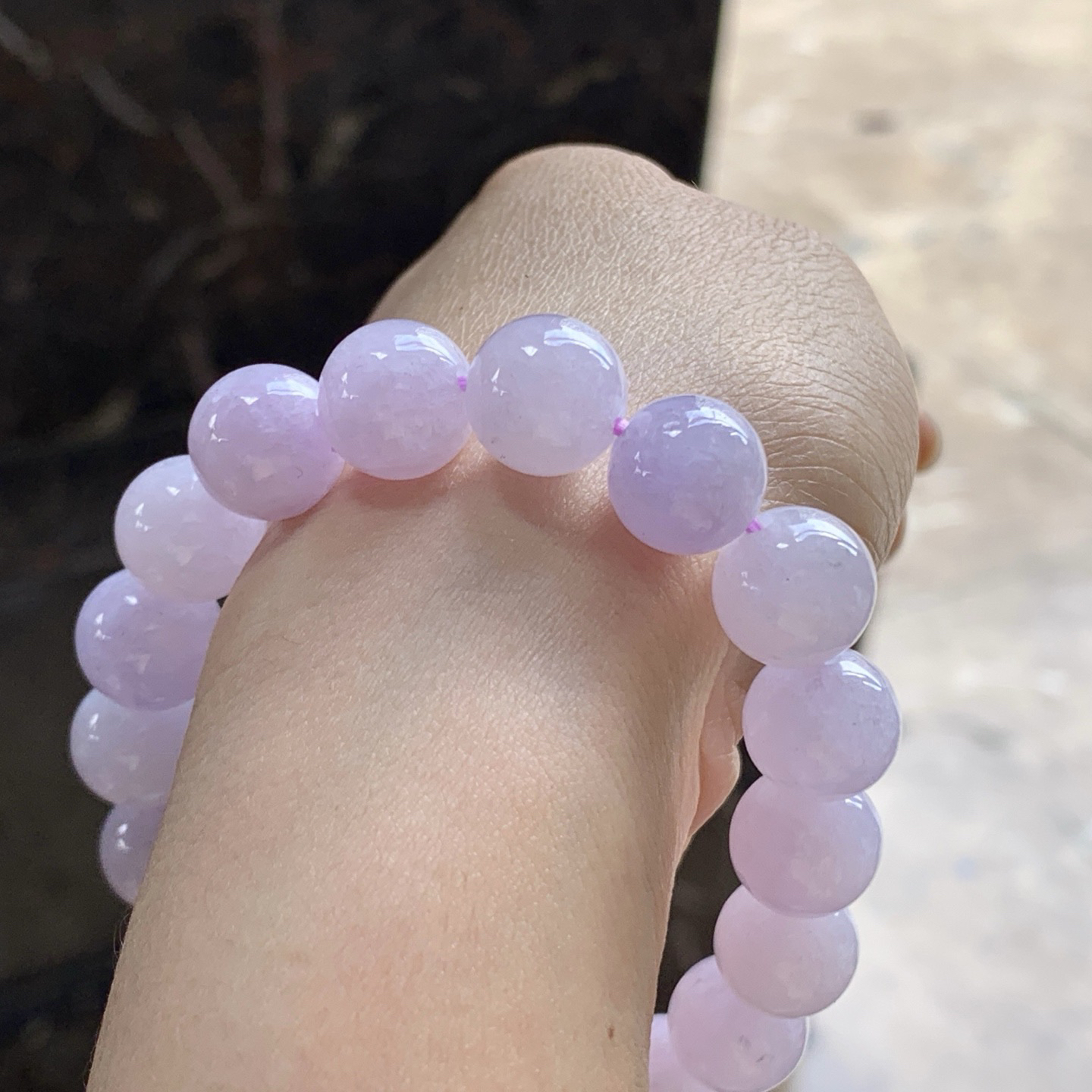 紫罗兰手串^_^鲜艳 玉质温润