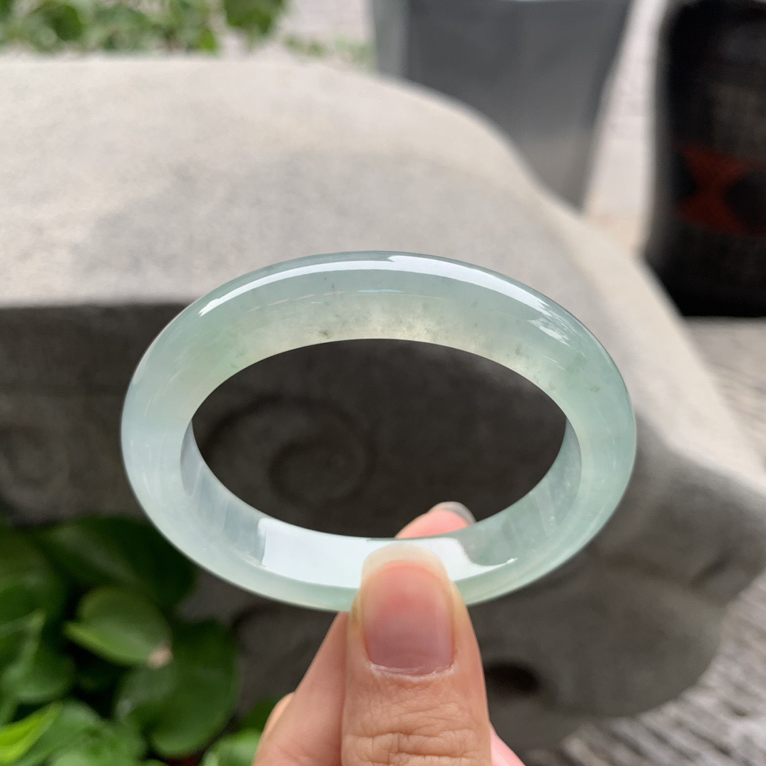 小圈口 50.8-43-10.9-7.8【高冰晴绿贵妃手镯】贵妃50 51可戴