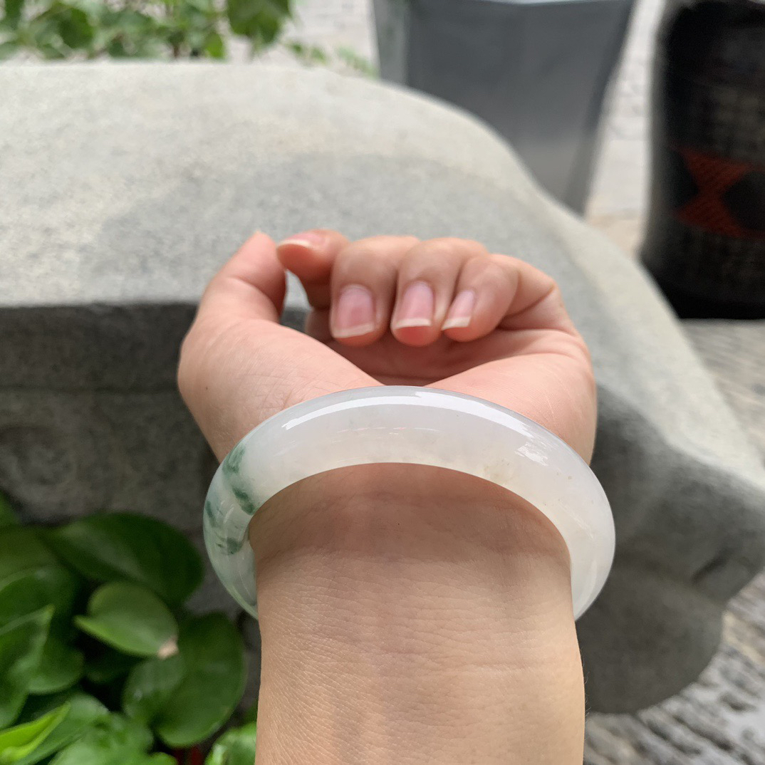 圈口 55.6-13.2-7.6【冰飘花正圈手镯】正圈58 56可戴