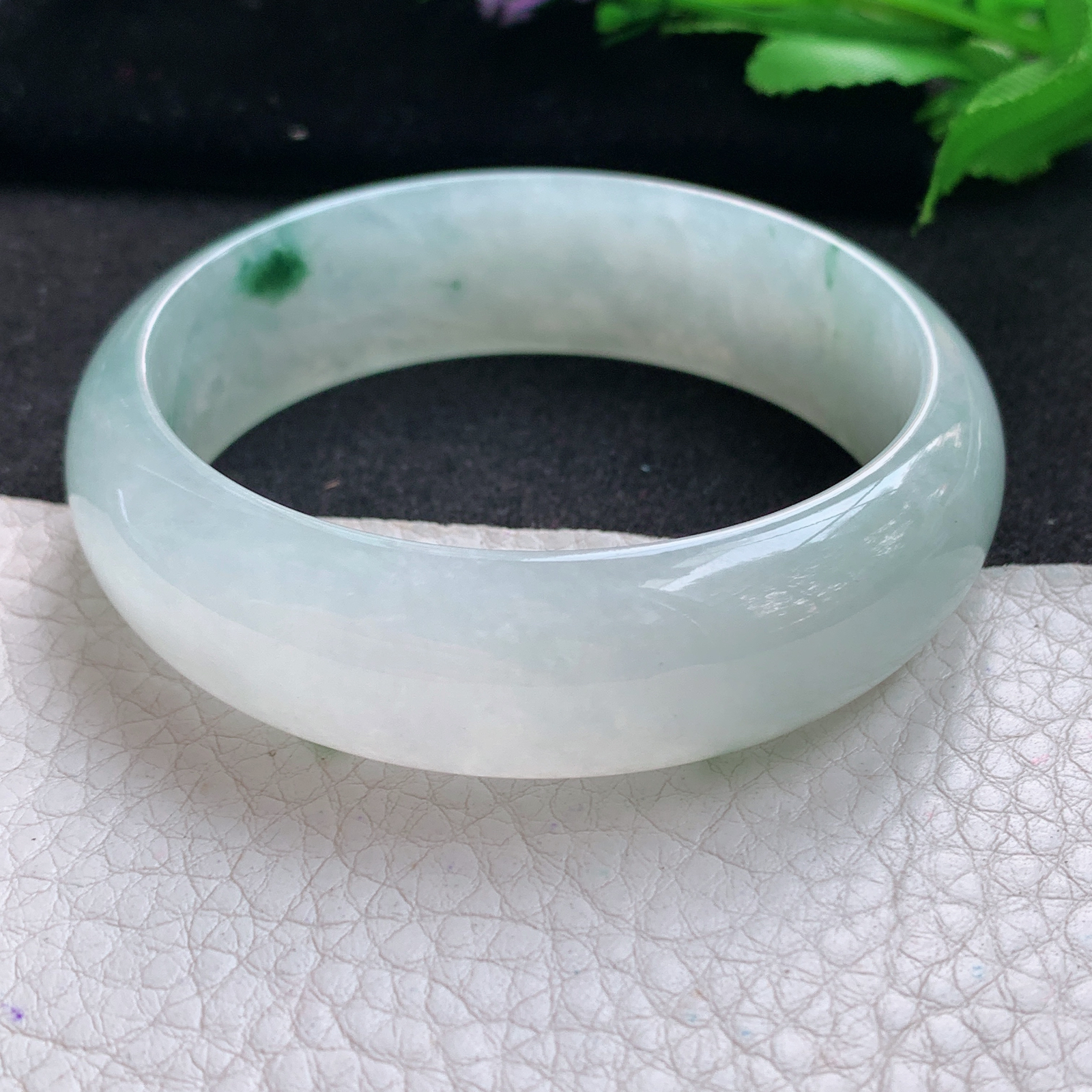 ax实拍57.5*17.5*7.5轮胎镯 缅甸翡翠A货玉手镯精美冰飘花大气正圈玉手镯