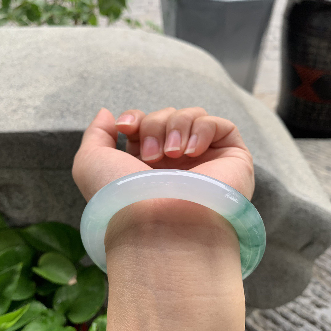 圈口54.3-10.4 【高种飘花圆条手镯】圆条54 55可戴