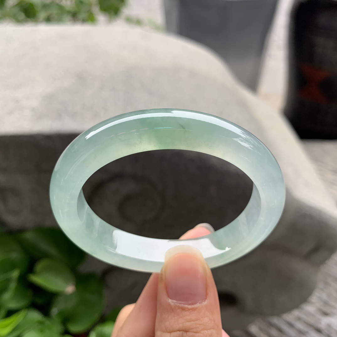 小圈口 50.8-43-10.9-7.8【高冰晴绿贵妃手镯】贵妃50 51可戴