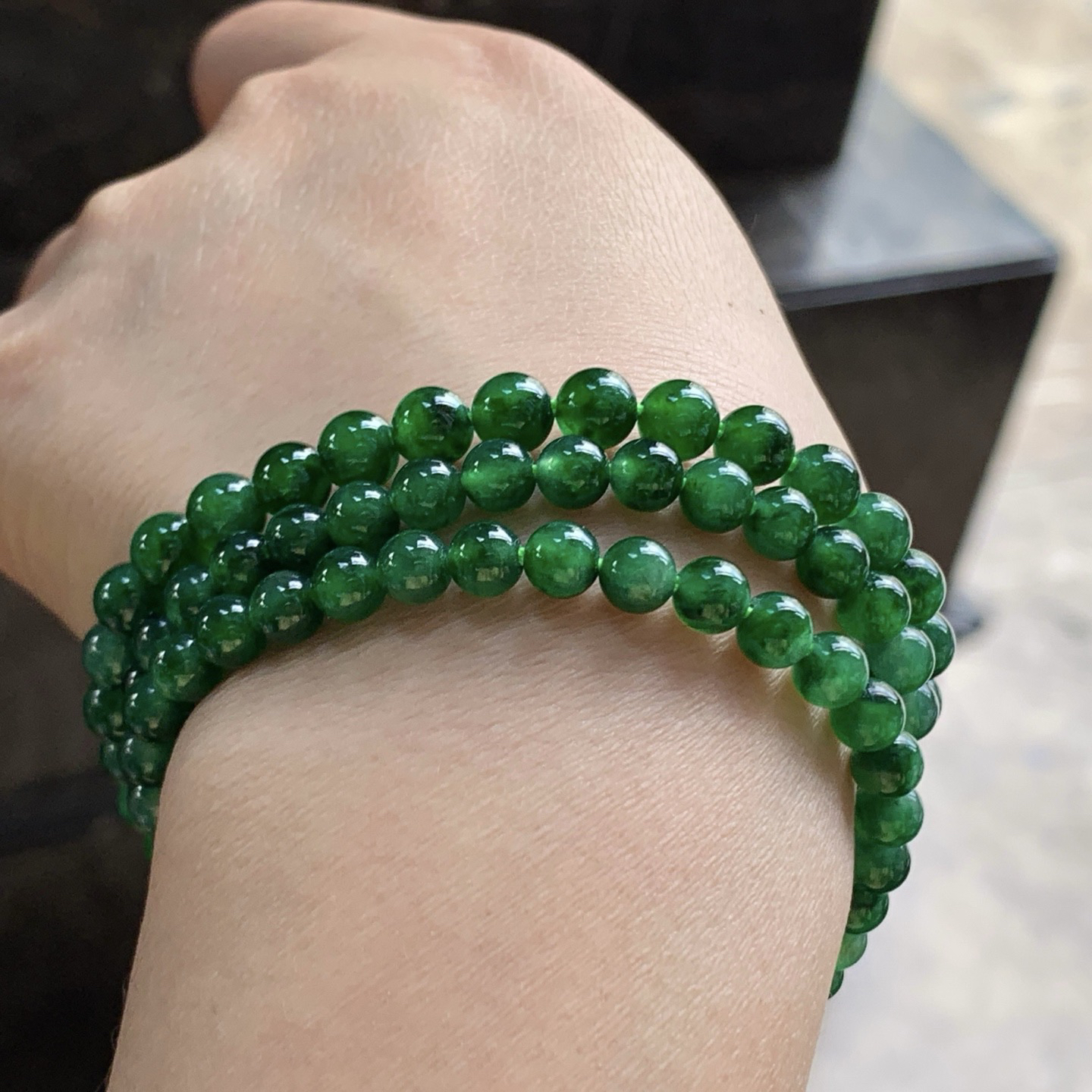 冰绿珠链^_^鲜艳 种色好