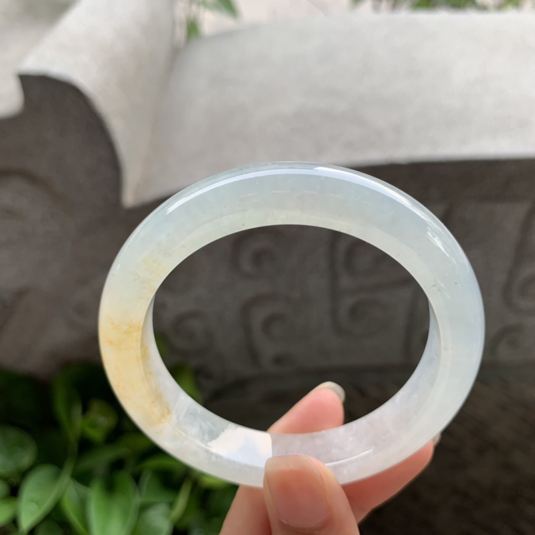 圈口55.5-11.7-9 【冰黄翡正圈手镯】正圈55 56可戴