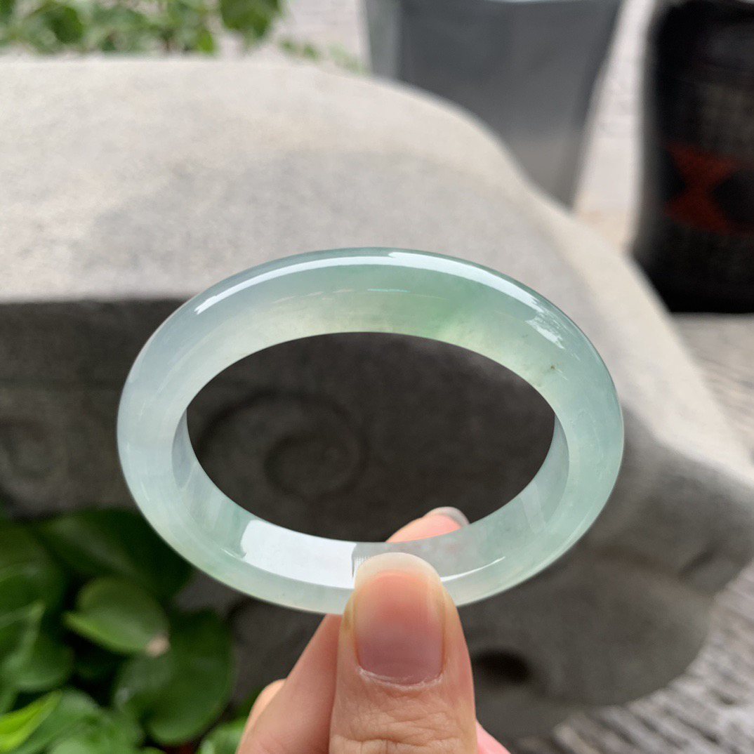 小圈口 50.8-43-10.9-7.8【高冰晴绿贵妃手镯】贵妃50 51可戴