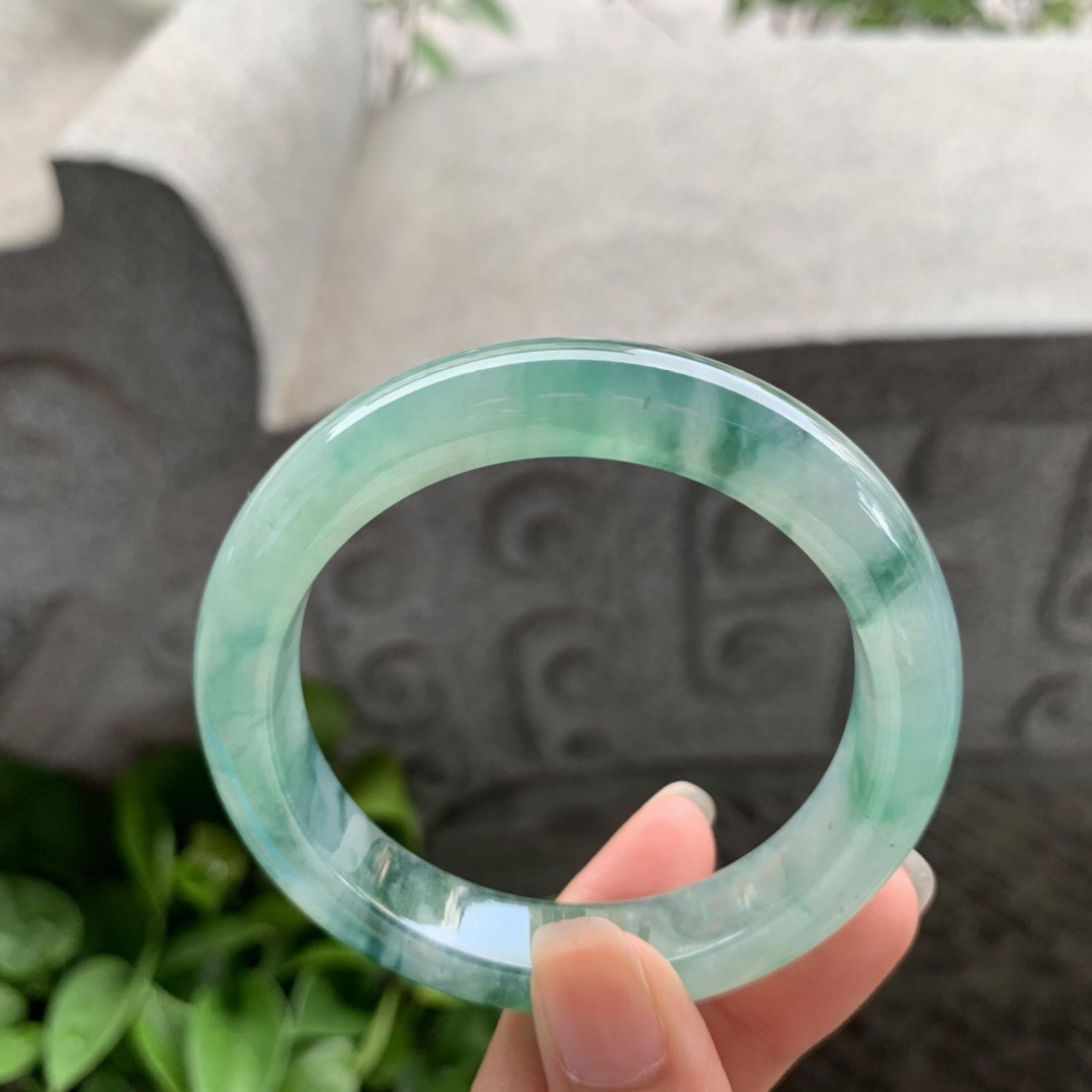 圈口54.4-11.4-8.7 【冰飘花正圈手镯】正圈54 55可戴