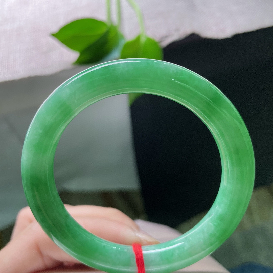 53.5/9.5绿底圆条，浓得化不开的绿，是雨林深处最沉静的那口呼吸。有纹