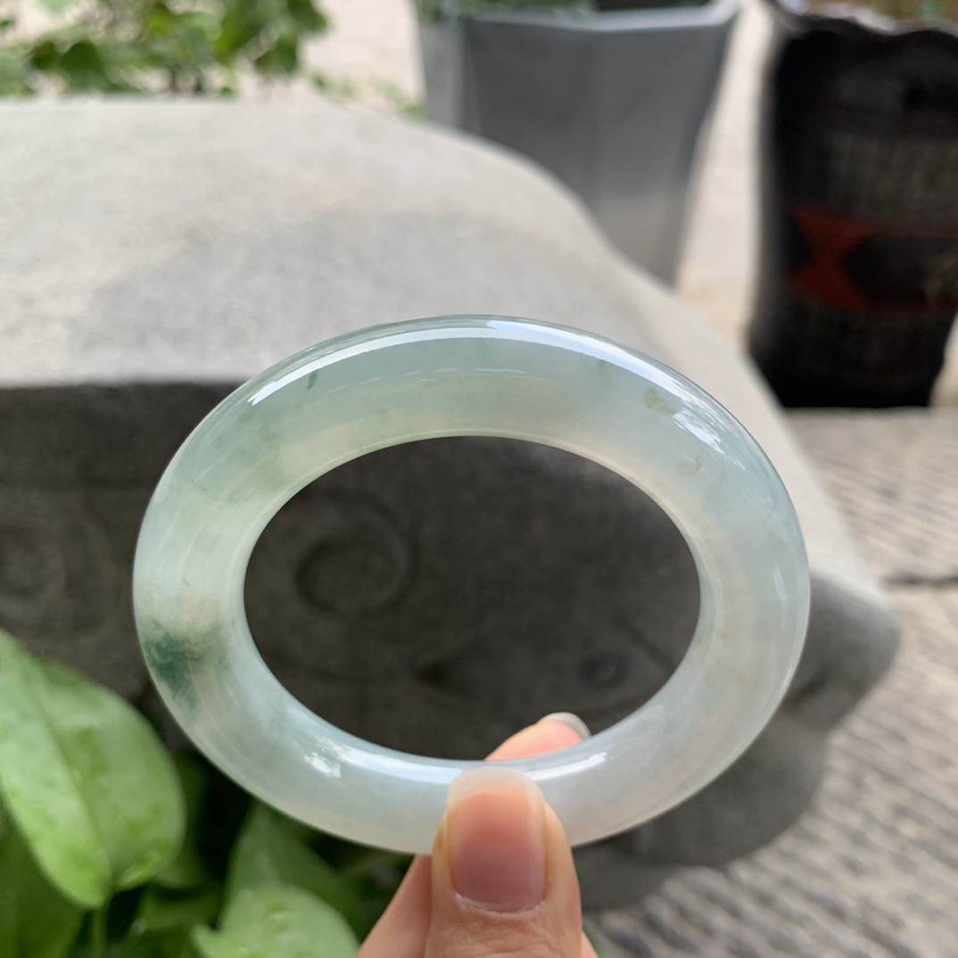 圈口 54.7-12.7【冰飘花圆条手镯】圆条54 55可戴