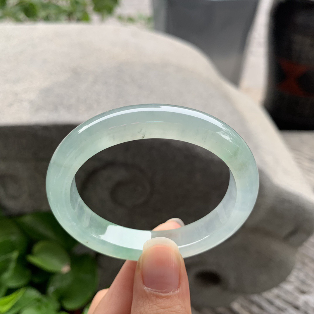 小圈口 50.8-43-10.9-7.8【高冰晴绿贵妃手镯】贵妃50 51可戴