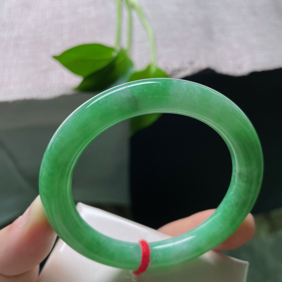 53.5/9.5绿底圆条，浓得化不开的绿，是雨林深处最沉静的那口呼吸。有纹