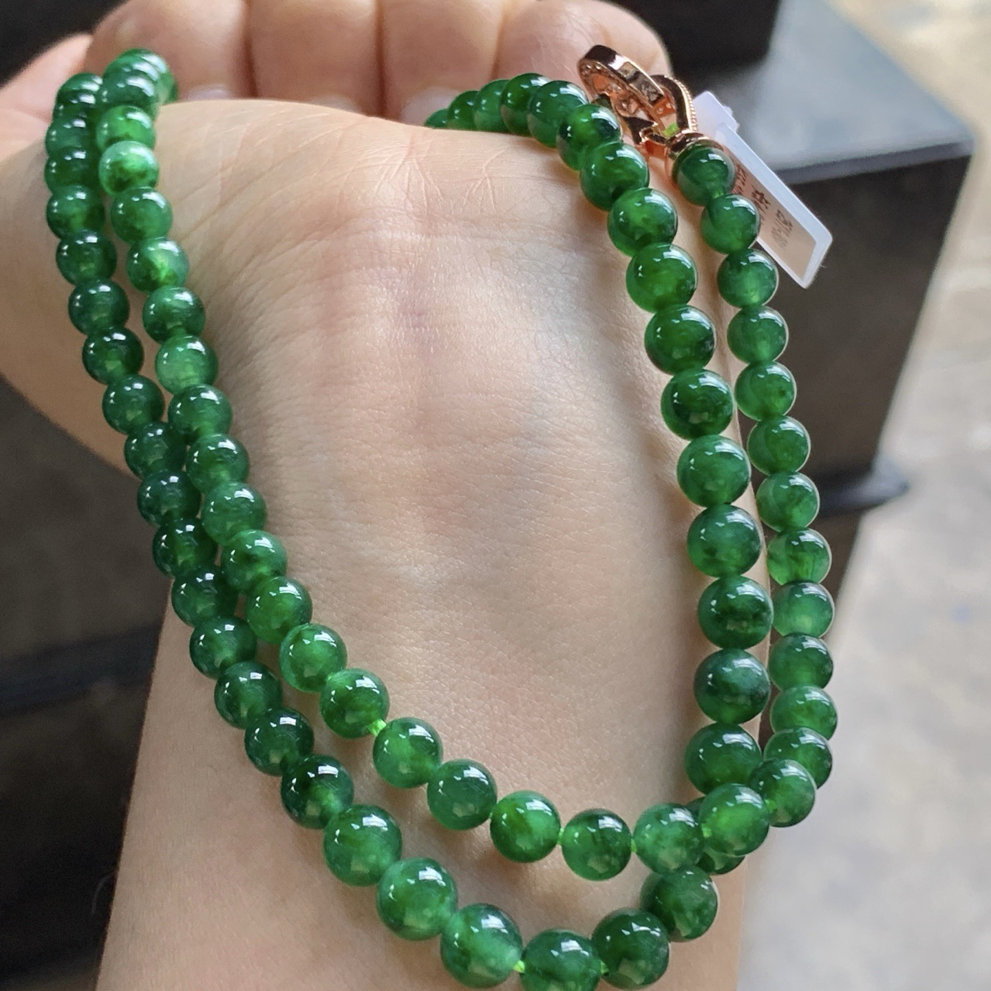 冰绿珠链^_^鲜艳 种色好