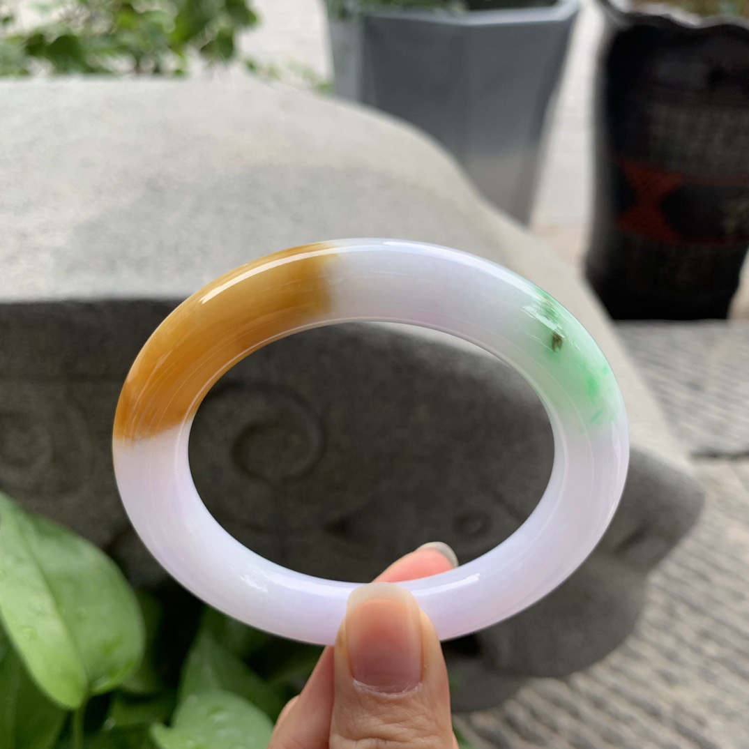 圈口 56.7-10.6【三彩圆条手镯】圆条56 57可戴