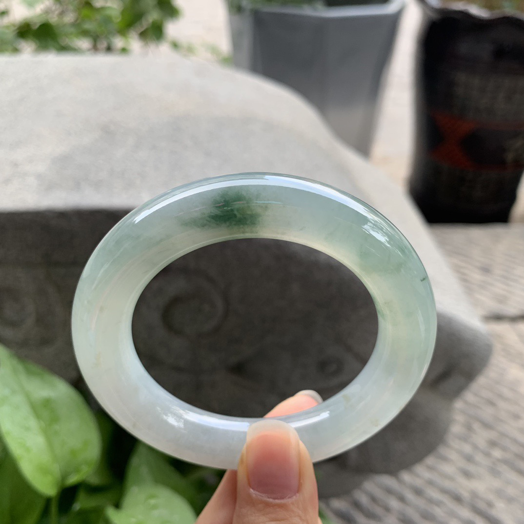 圈口 54.7-12.7【冰飘花圆条手镯】圆条54 55可戴