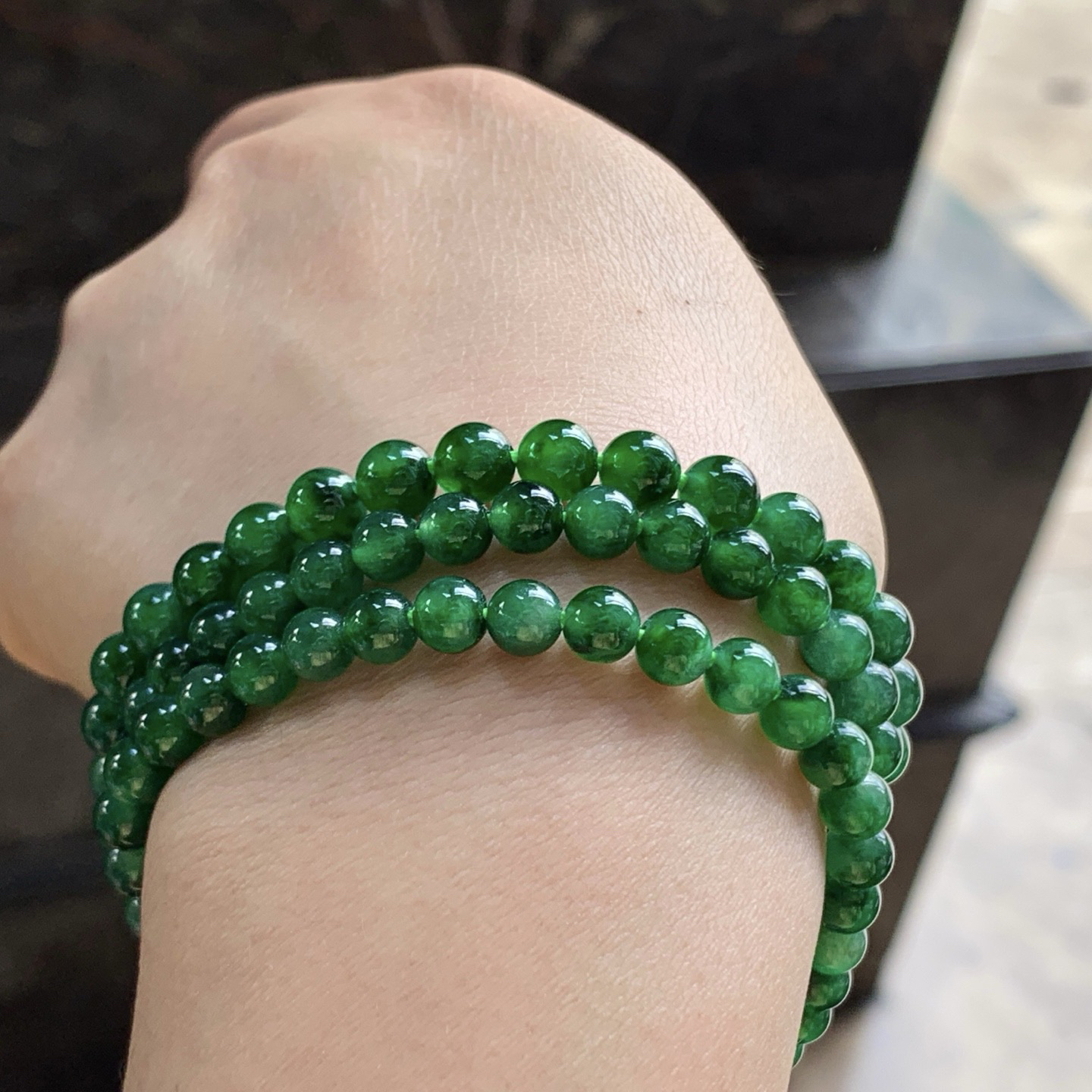 冰绿珠链^_^鲜艳 种色好