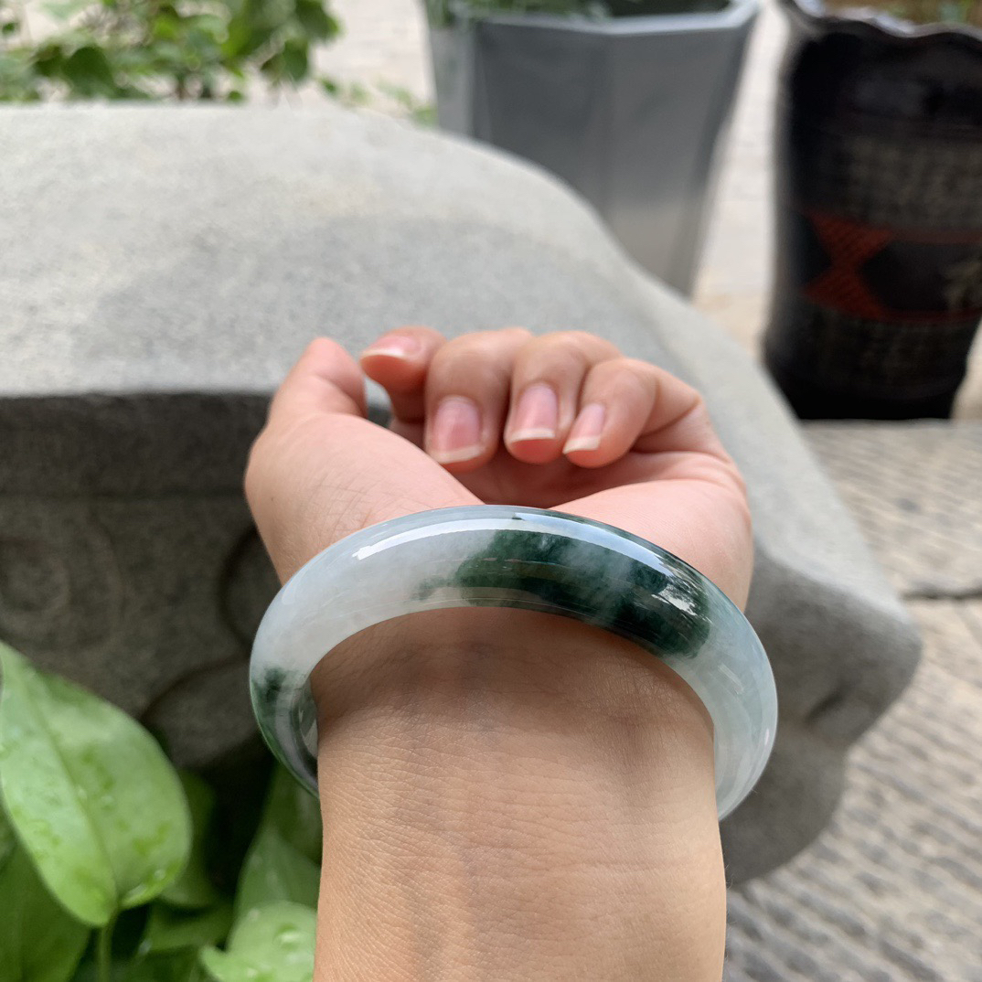 圈口 57-13.8-8.2【飘花正圈手镯】正圈57 58可戴