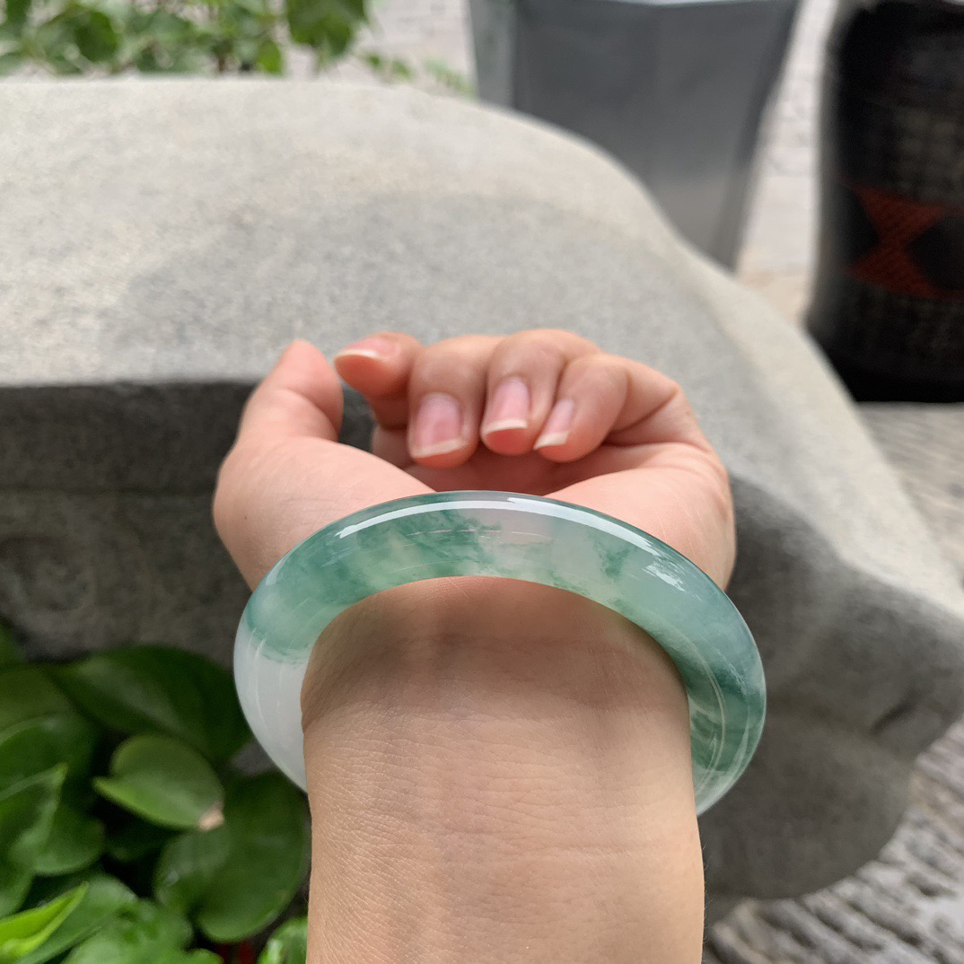 圈口54.3-10.4 【高种飘花圆条手镯】圆条54 55可戴