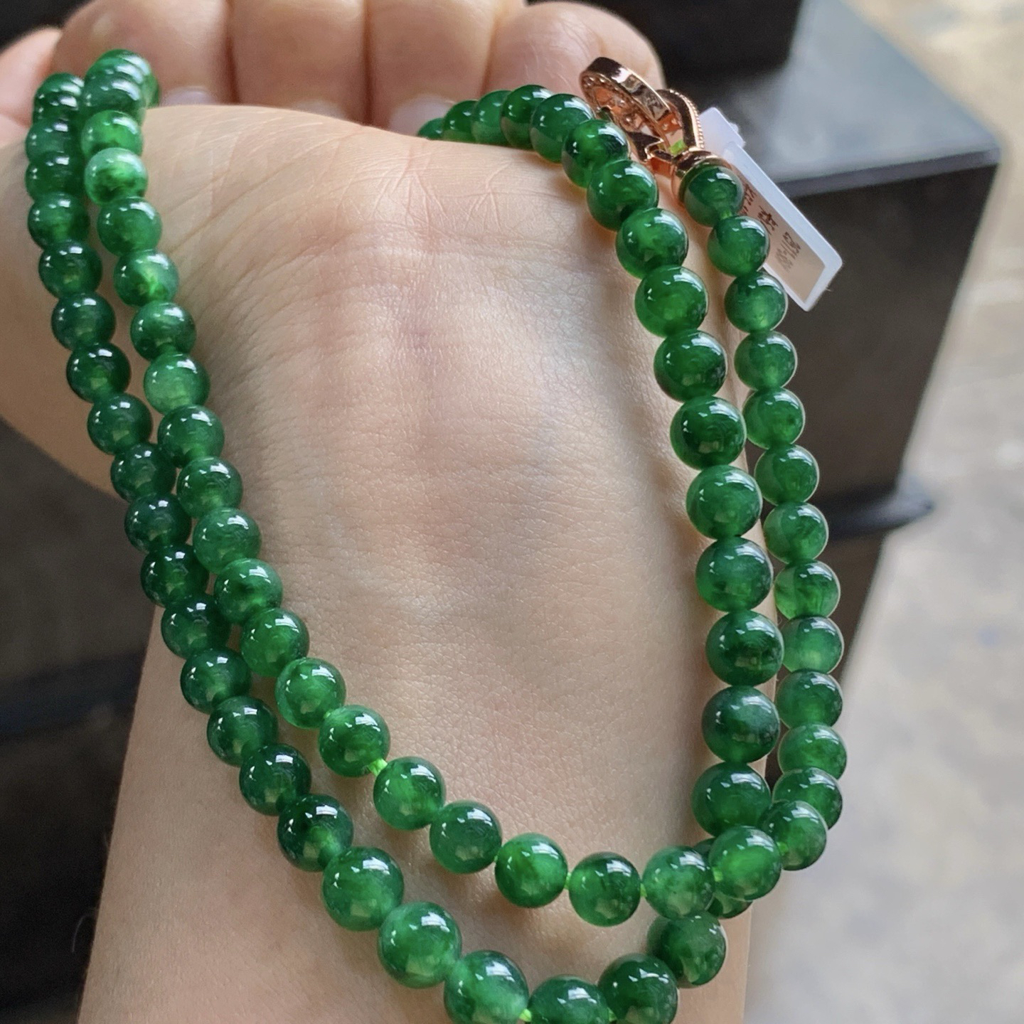 冰绿珠链^_^鲜艳 种色好