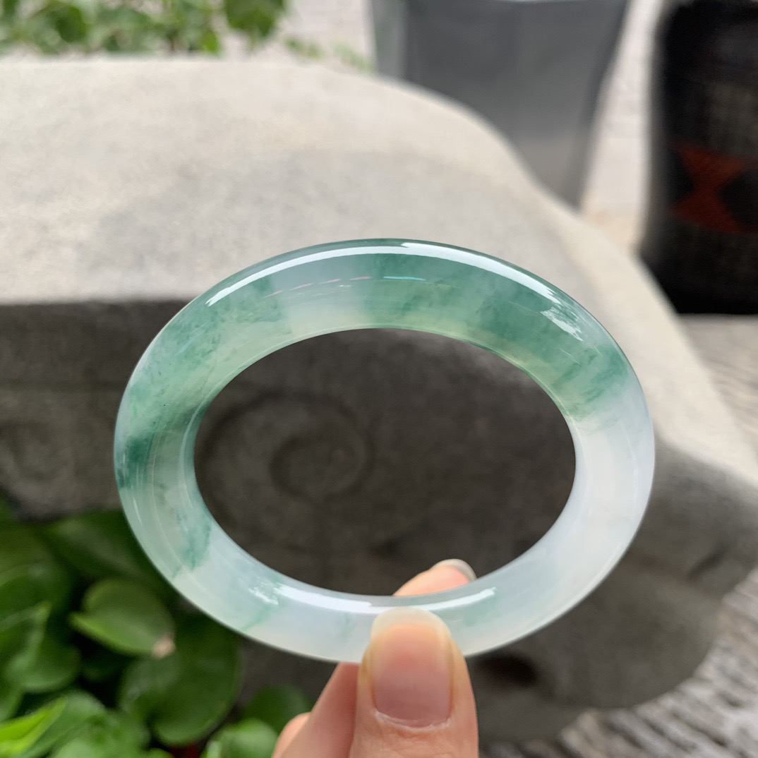 圈口54.3-10.4 【高种飘花圆条手镯】圆条54 55可戴