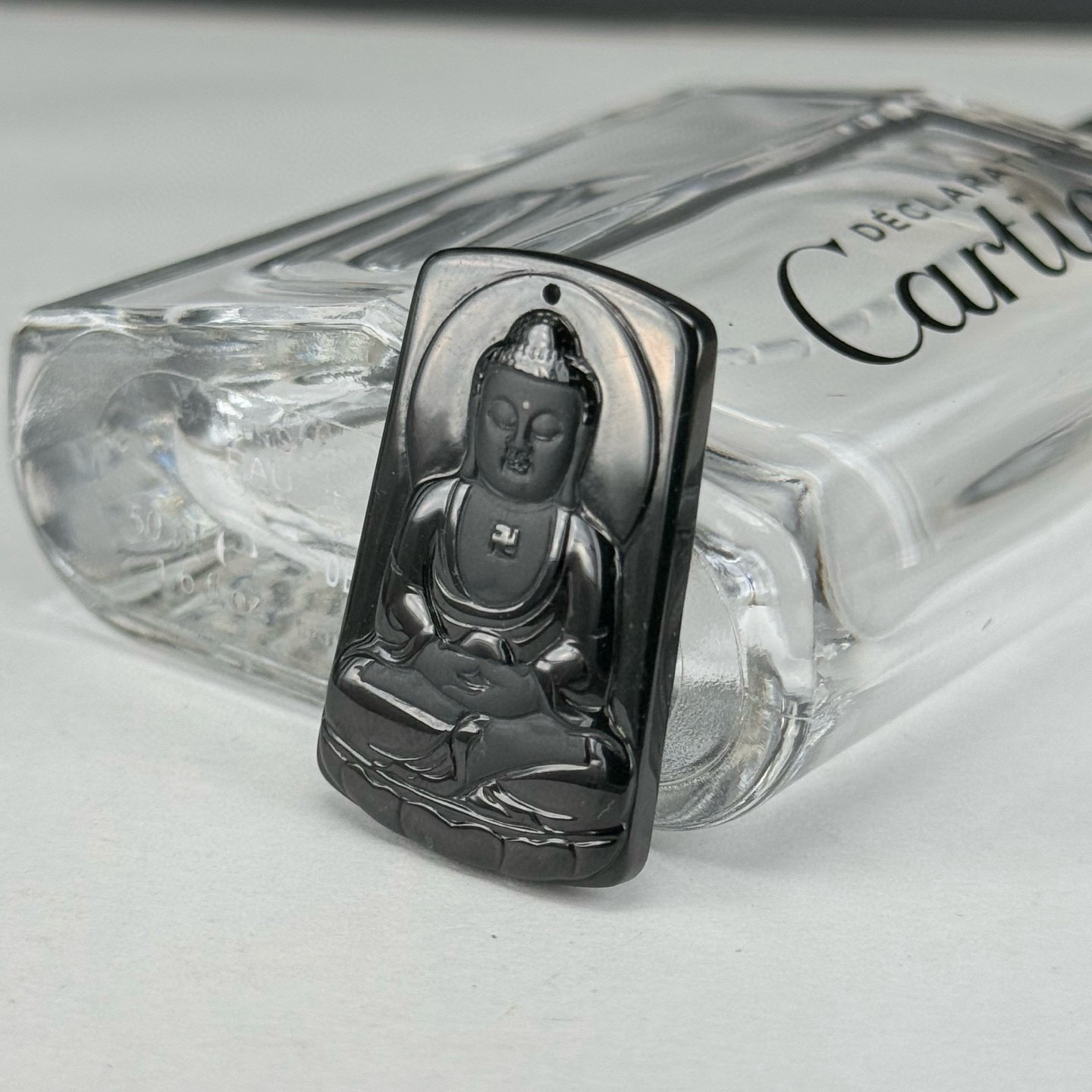 精品墨翠大日如来 尺寸34.4