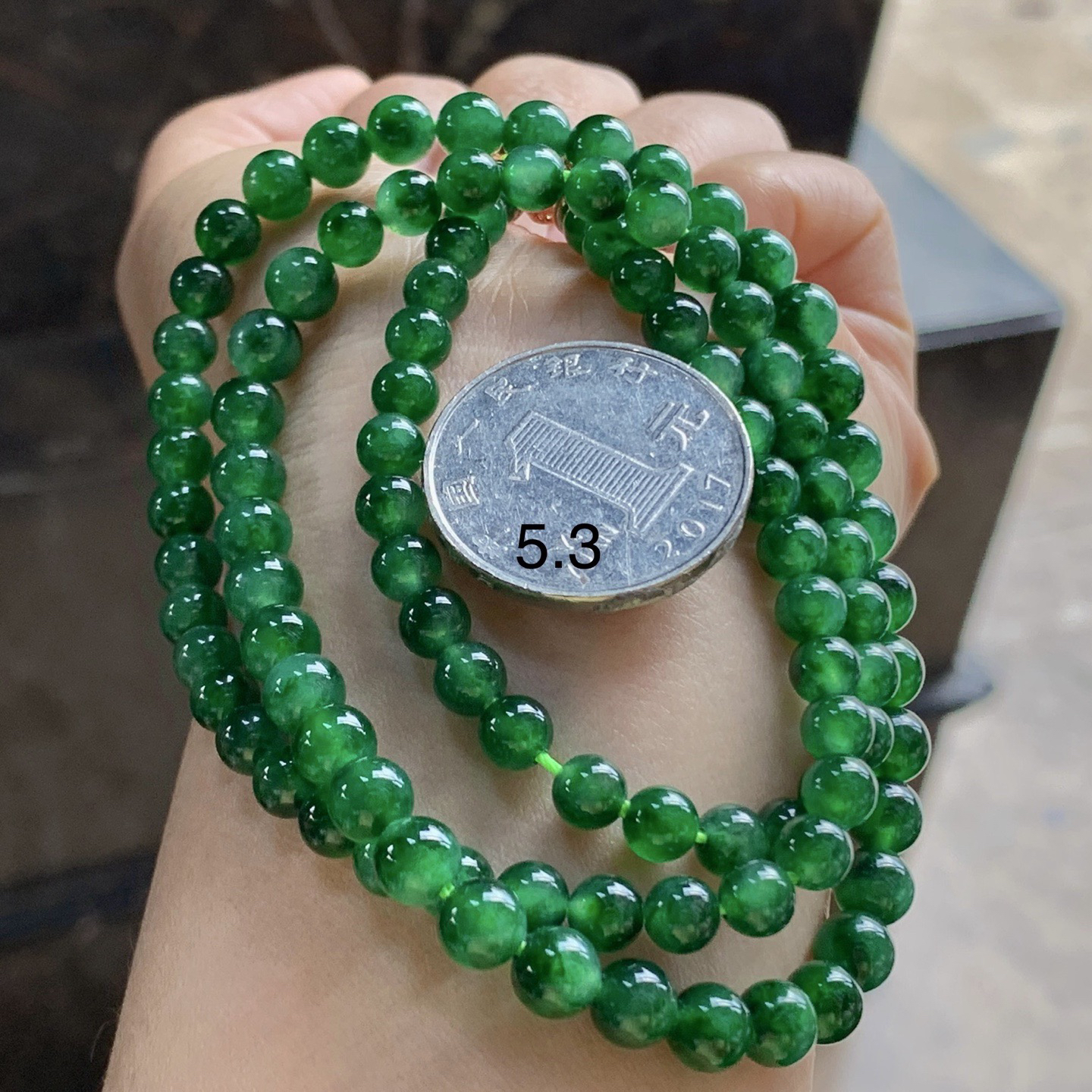 冰绿珠链^_^鲜艳 种色好