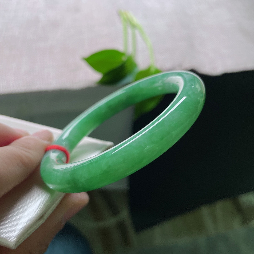 53.5/9.5绿底圆条，浓得化不开的绿，是雨林深处最沉静的那口呼吸。有纹