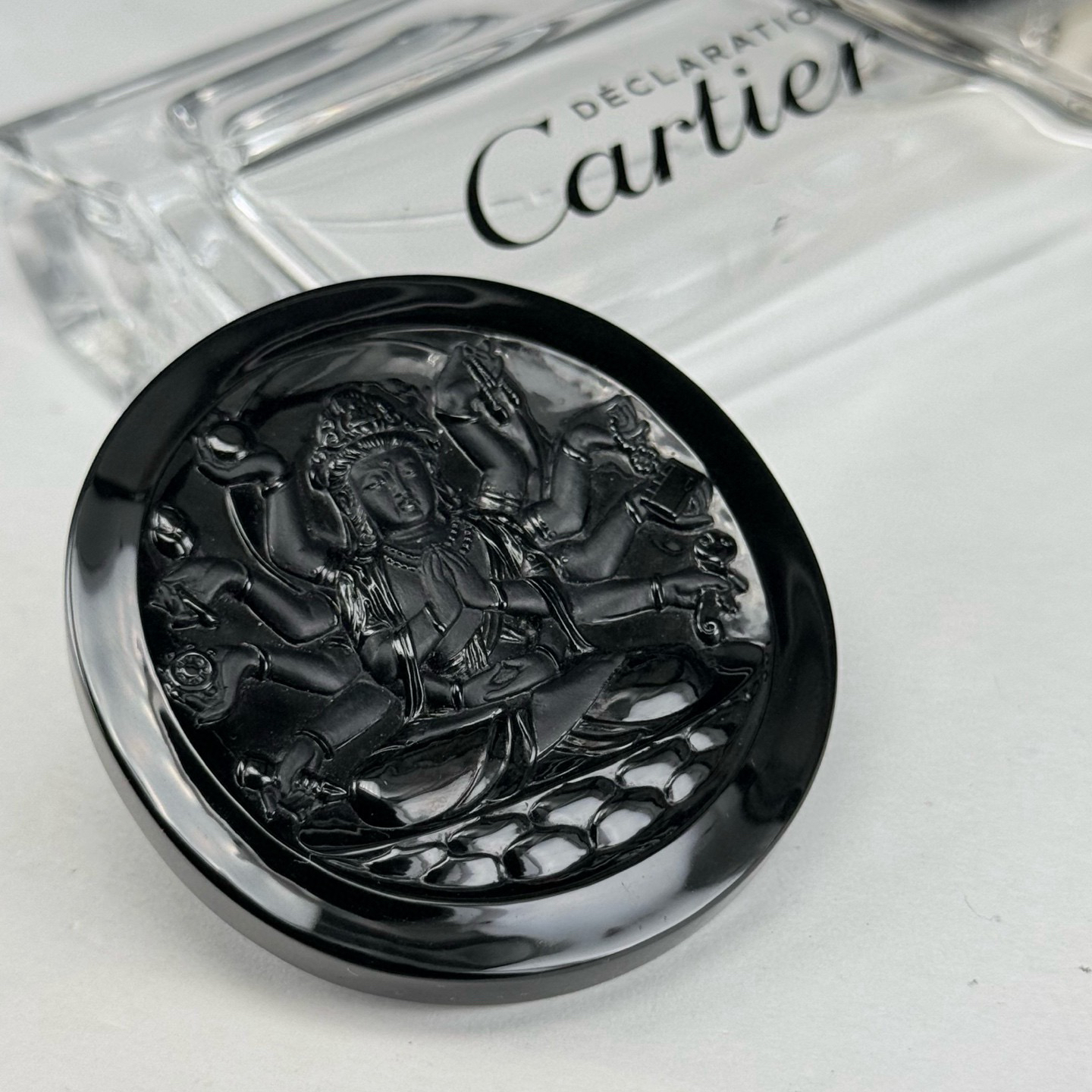 精品墨翠千手观音 种好色正 黑度极好 打灯通透 油性十足 尺寸55.5