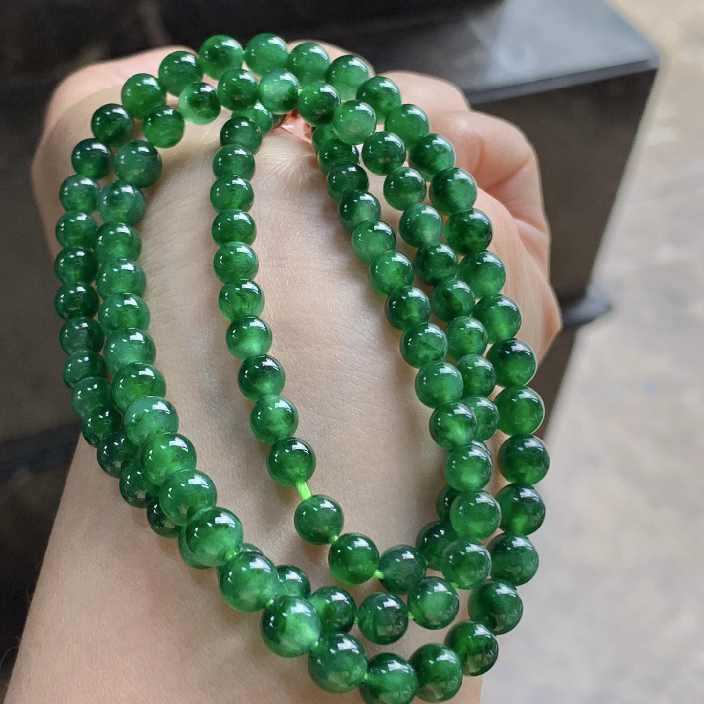 冰绿珠链^_^鲜艳 种色好