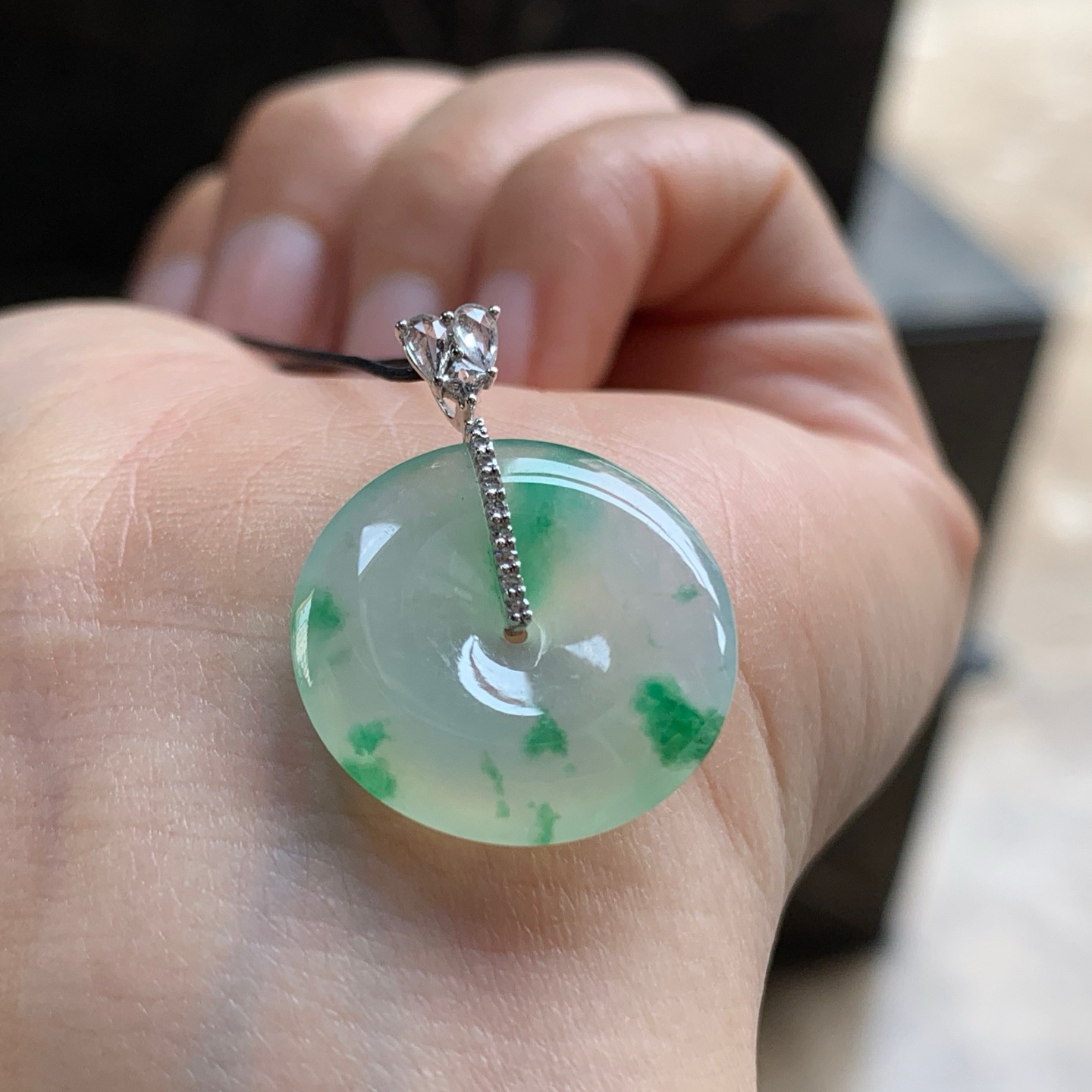 金扣绿花平安扣^_^清新