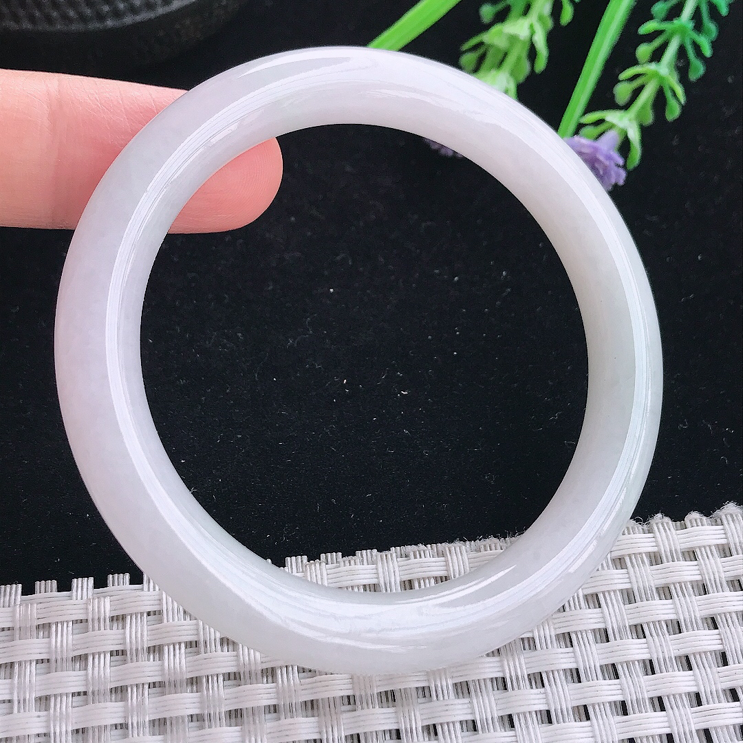 实拍A货翡翠53/8.3/8.6老坑秀气温润圆条手镯玉镯手环