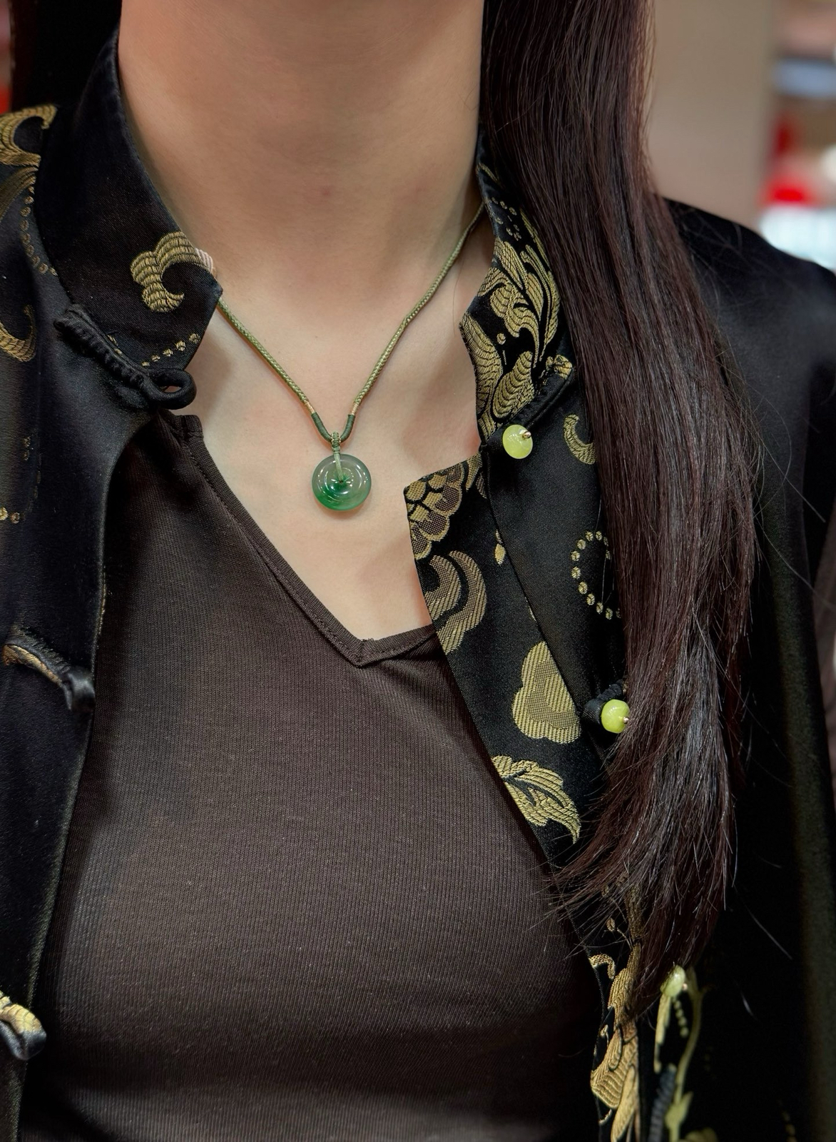 冰晴 飘阳绿 mini平安扣吊坠