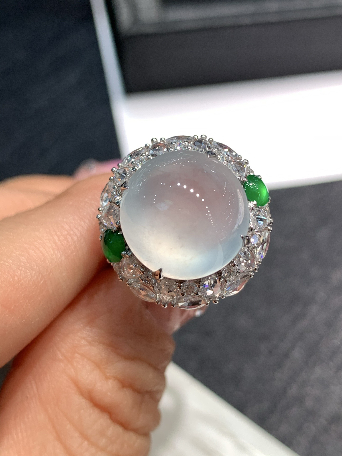 冰种大戒指，上手超美~