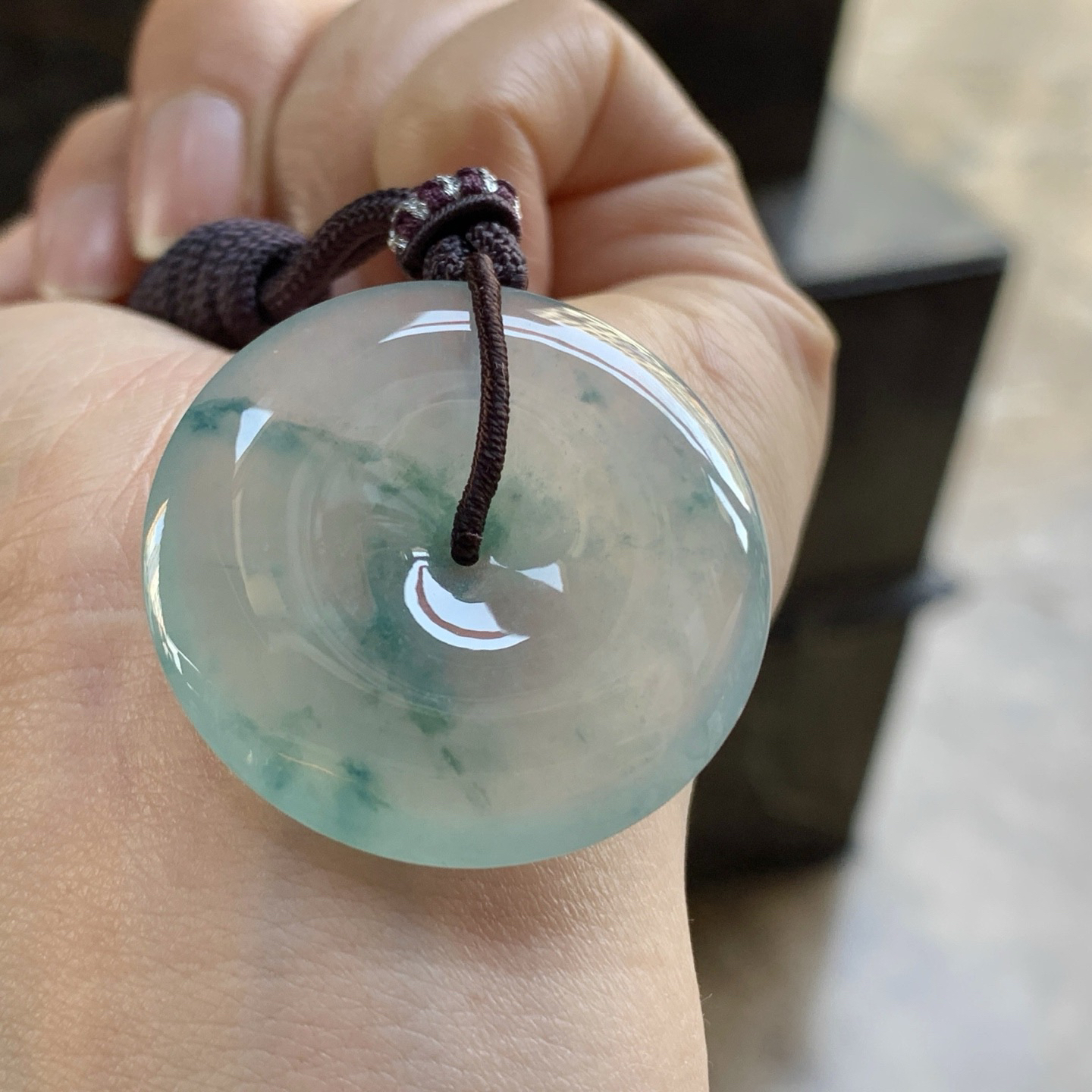 冰蓝花平安扣^_^飘花灵韵