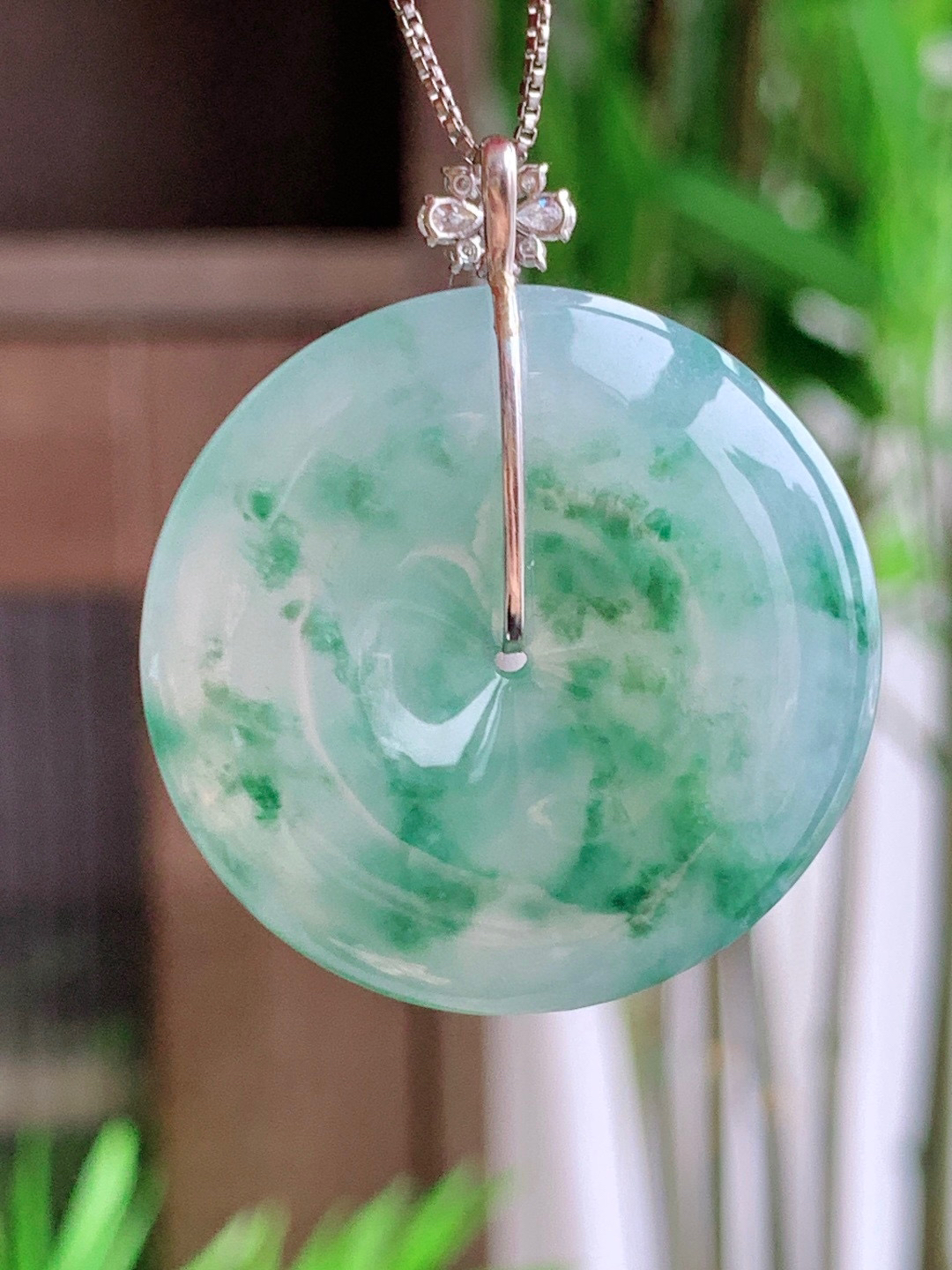 冰飘花大平安扣吊坠  
【整体】38
【裸石】32-6.1