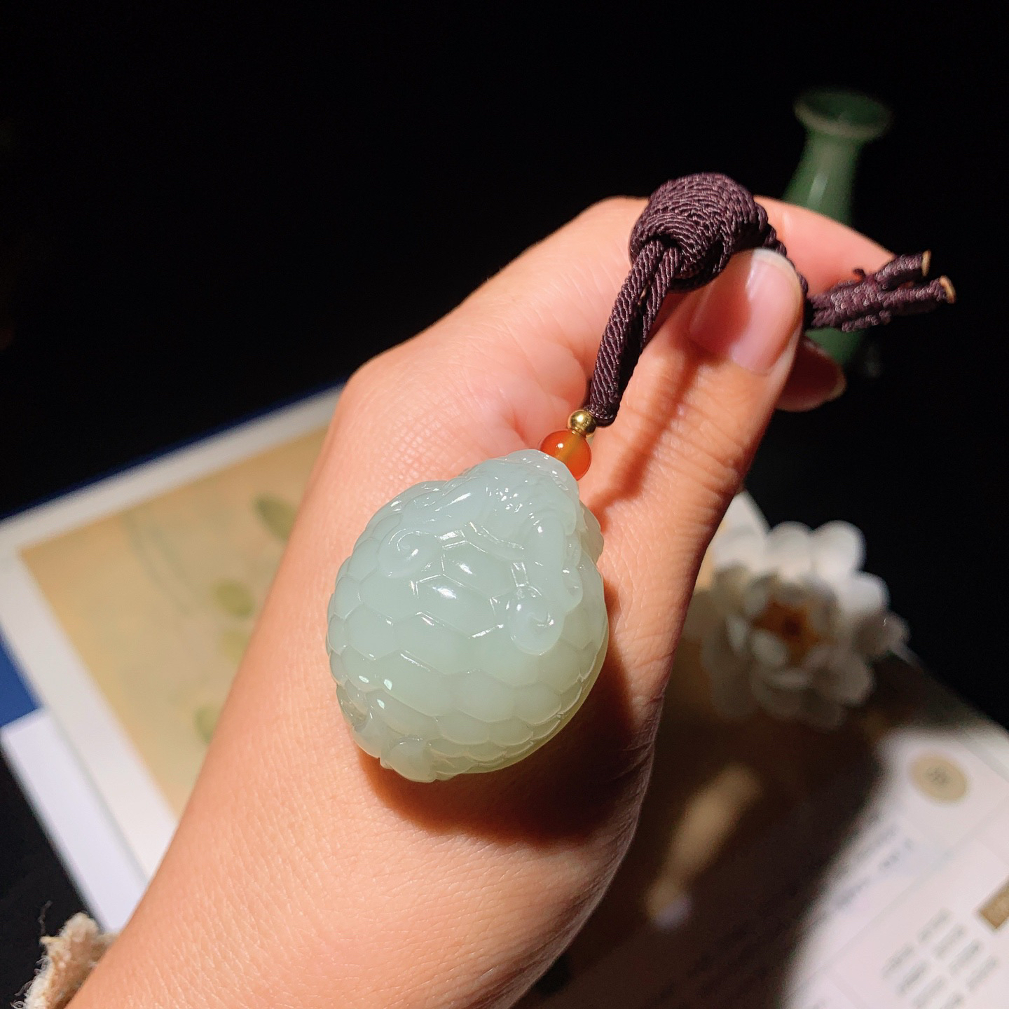 新疆且末料和田玉龙龟挂件 尺寸35/28/20重32克 玉质细腻油润 底色纯净 脂粉好，品质好。lt