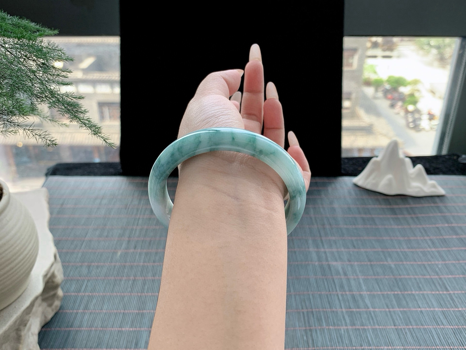 #私人专拍#糯化种蓝花
尺寸：59.8-12.5-8