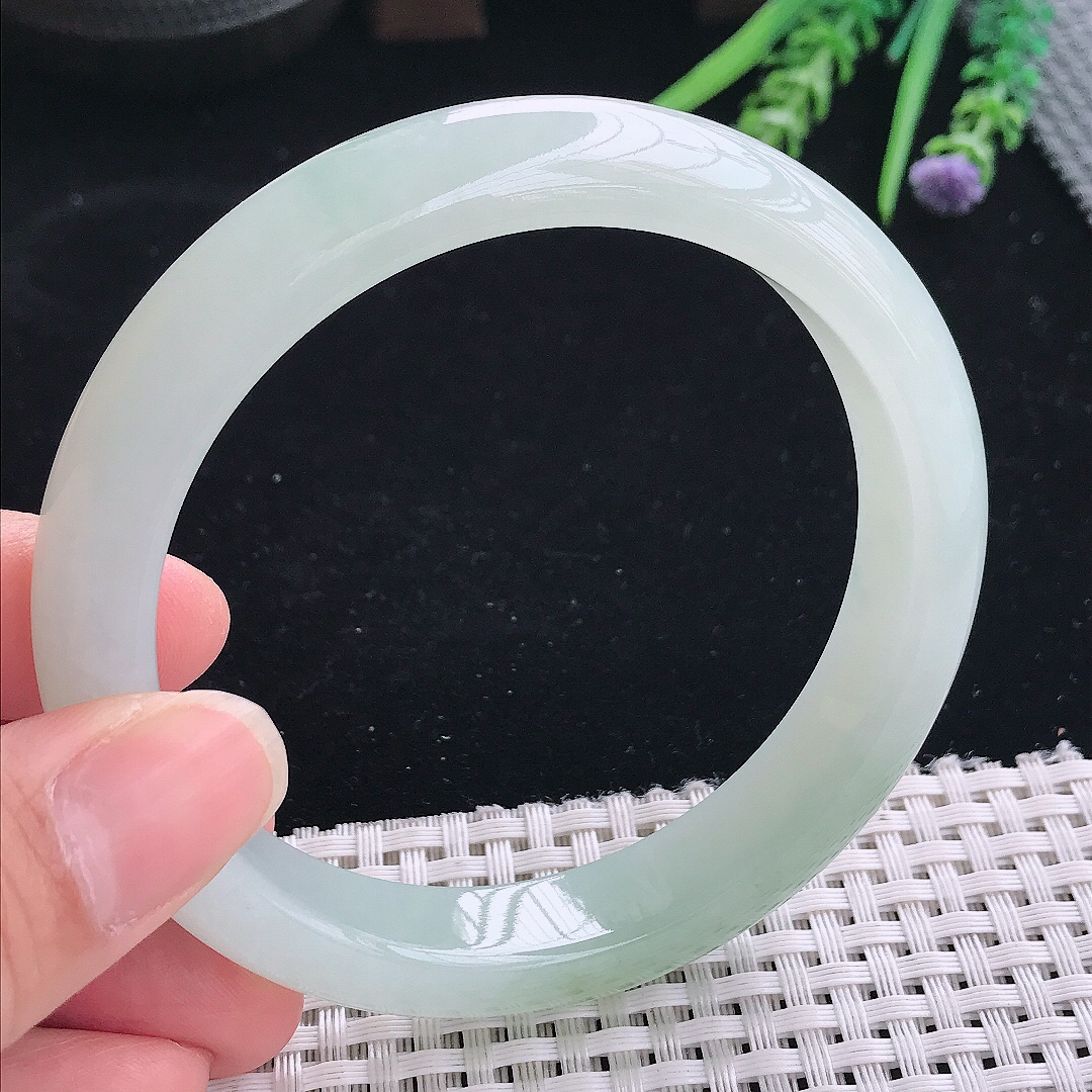 实拍A货翡翠62.5/12.6/8.9大圈口老坑冰胶水灵冰晴手镯玉镯手环