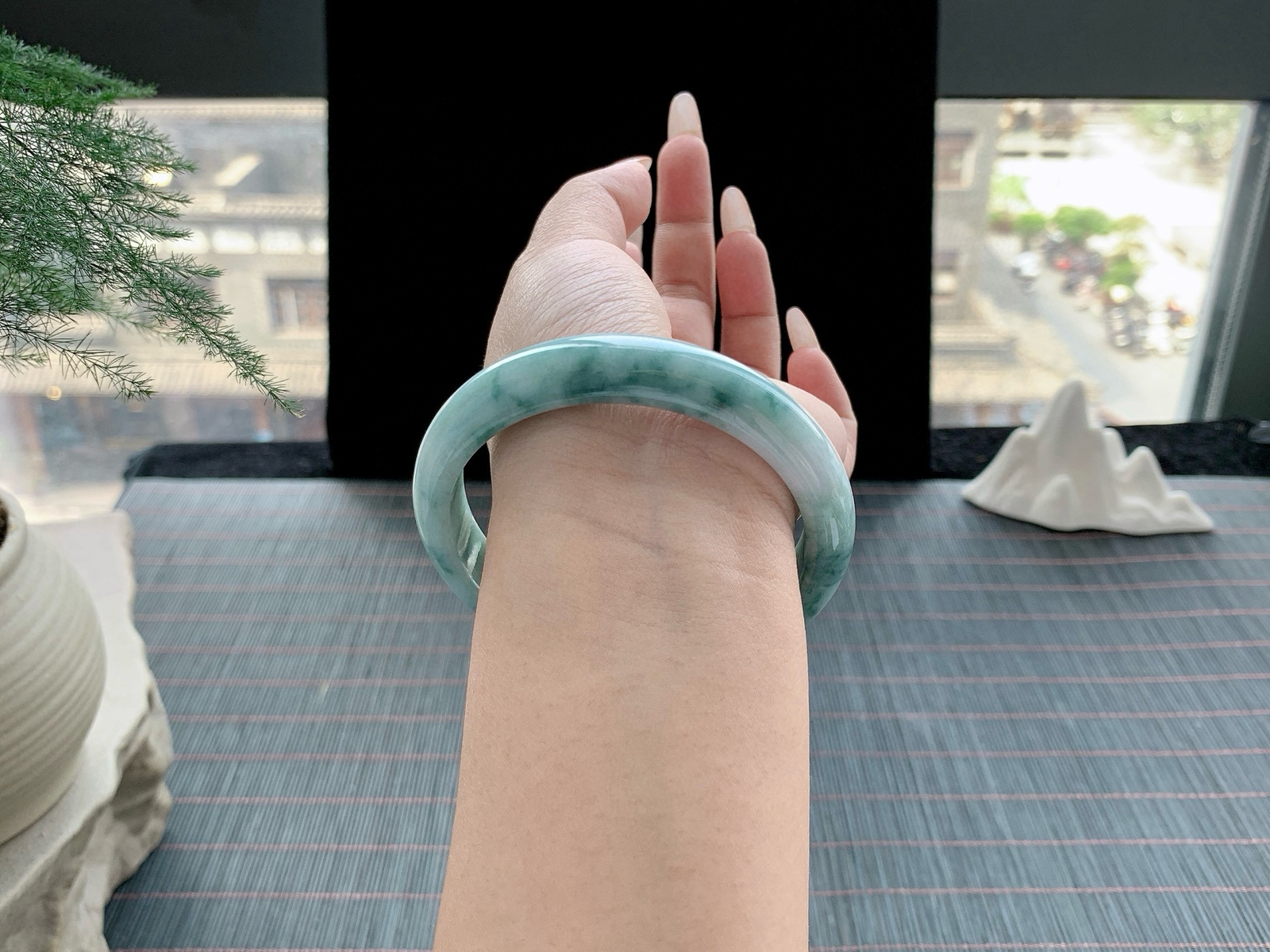 #私人专拍#糯化种蓝花
尺寸：59.8-12.5-8