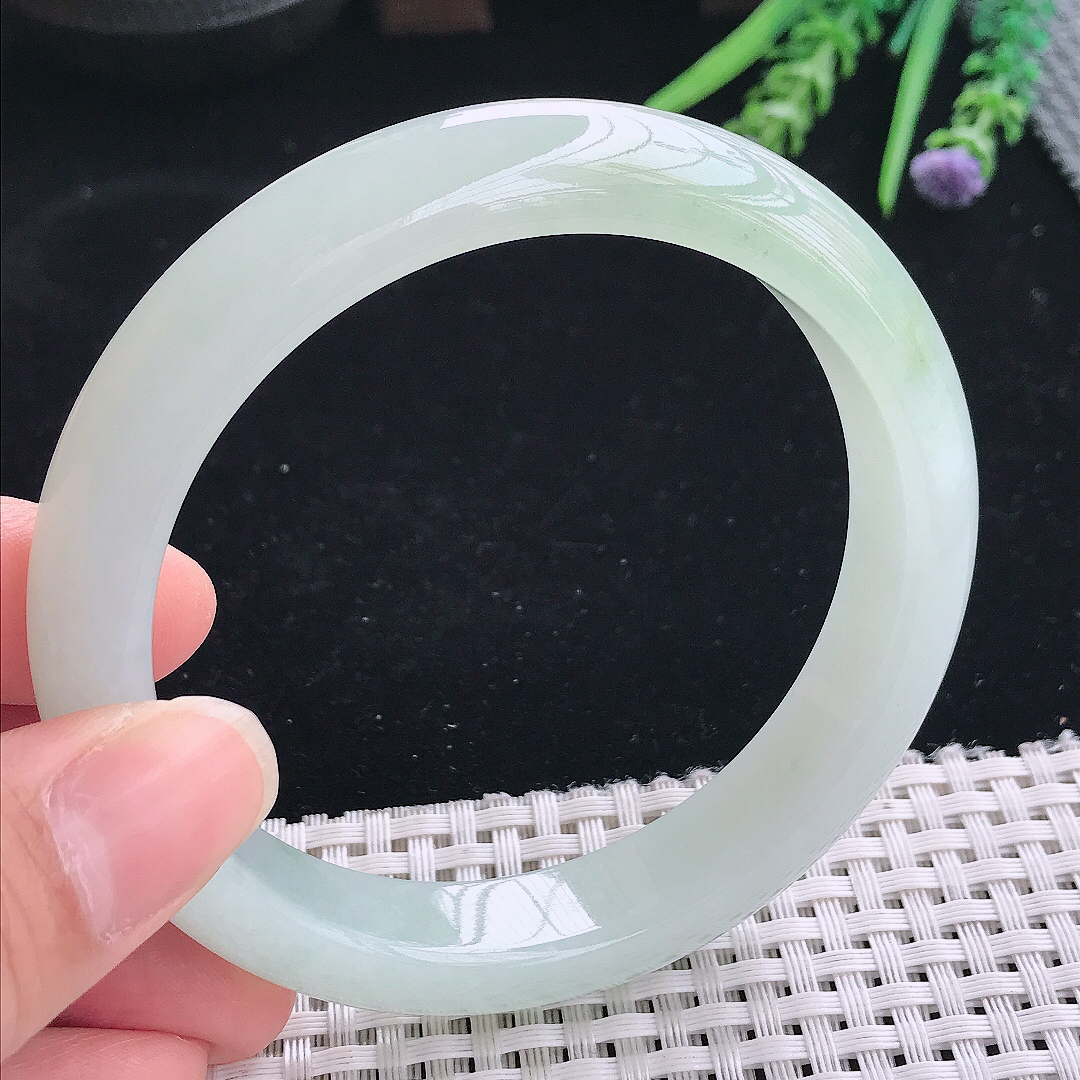 实拍A货翡翠62.5/12.6/8.9大圈口老坑冰胶水灵冰晴手镯玉镯手环