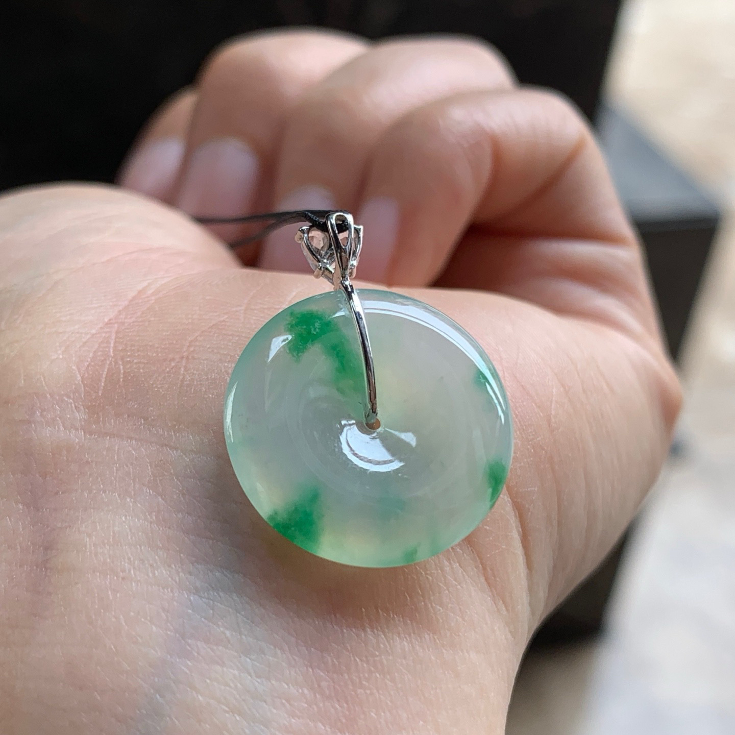 金扣绿花平安扣^_^清新