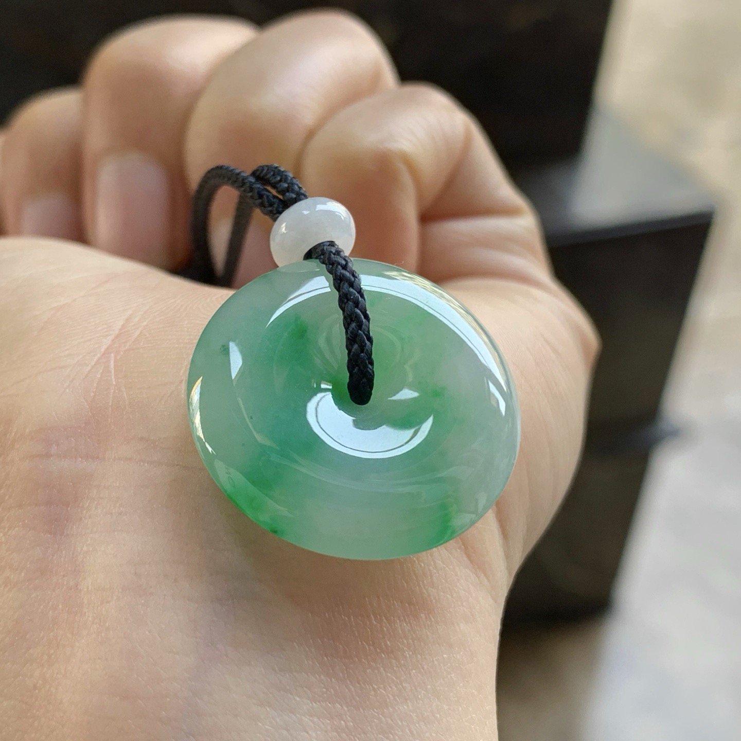 飘绿平安扣^_^色阳 细腻