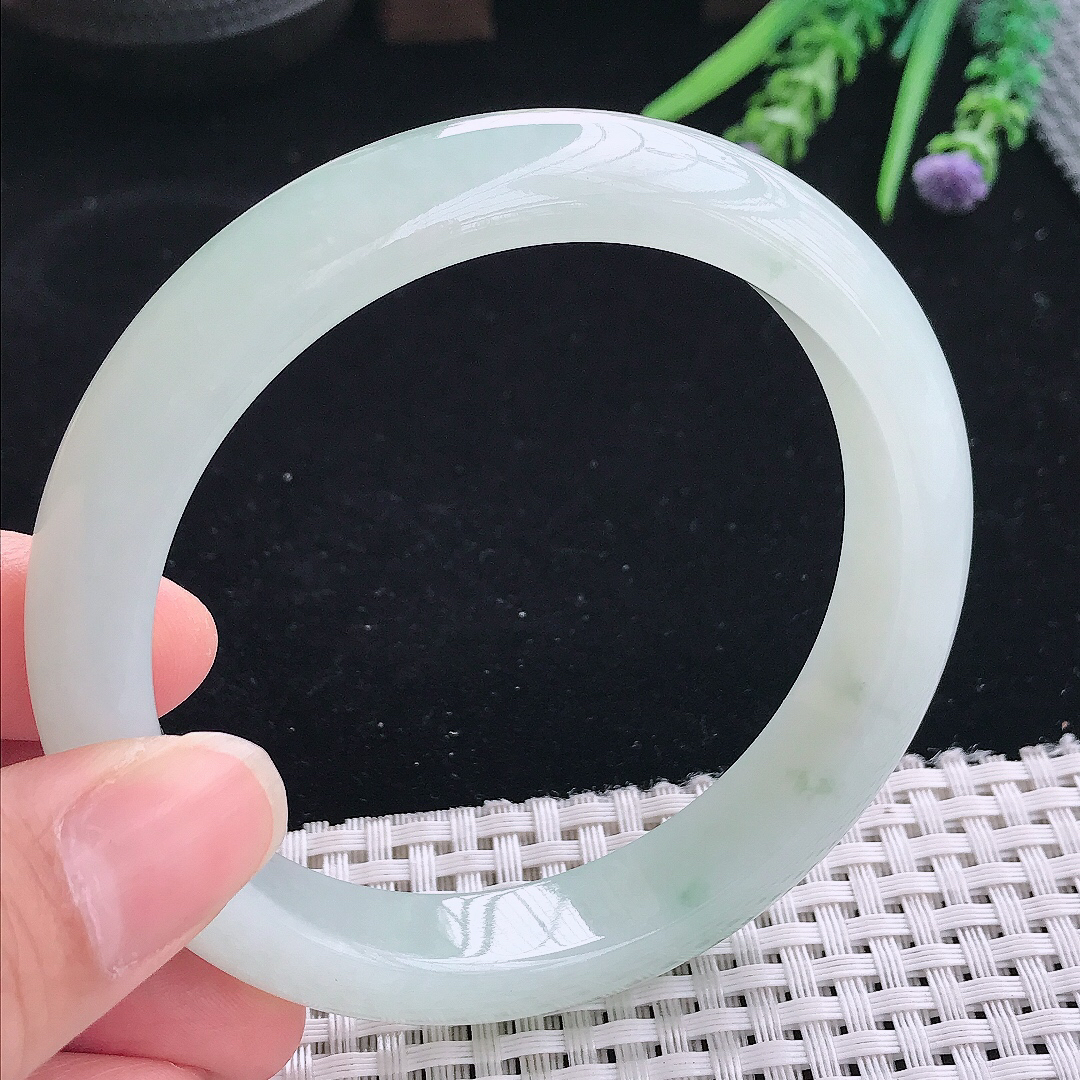 实拍A货翡翠62.5/12.6/8.9大圈口老坑冰胶水灵冰晴手镯玉镯手环